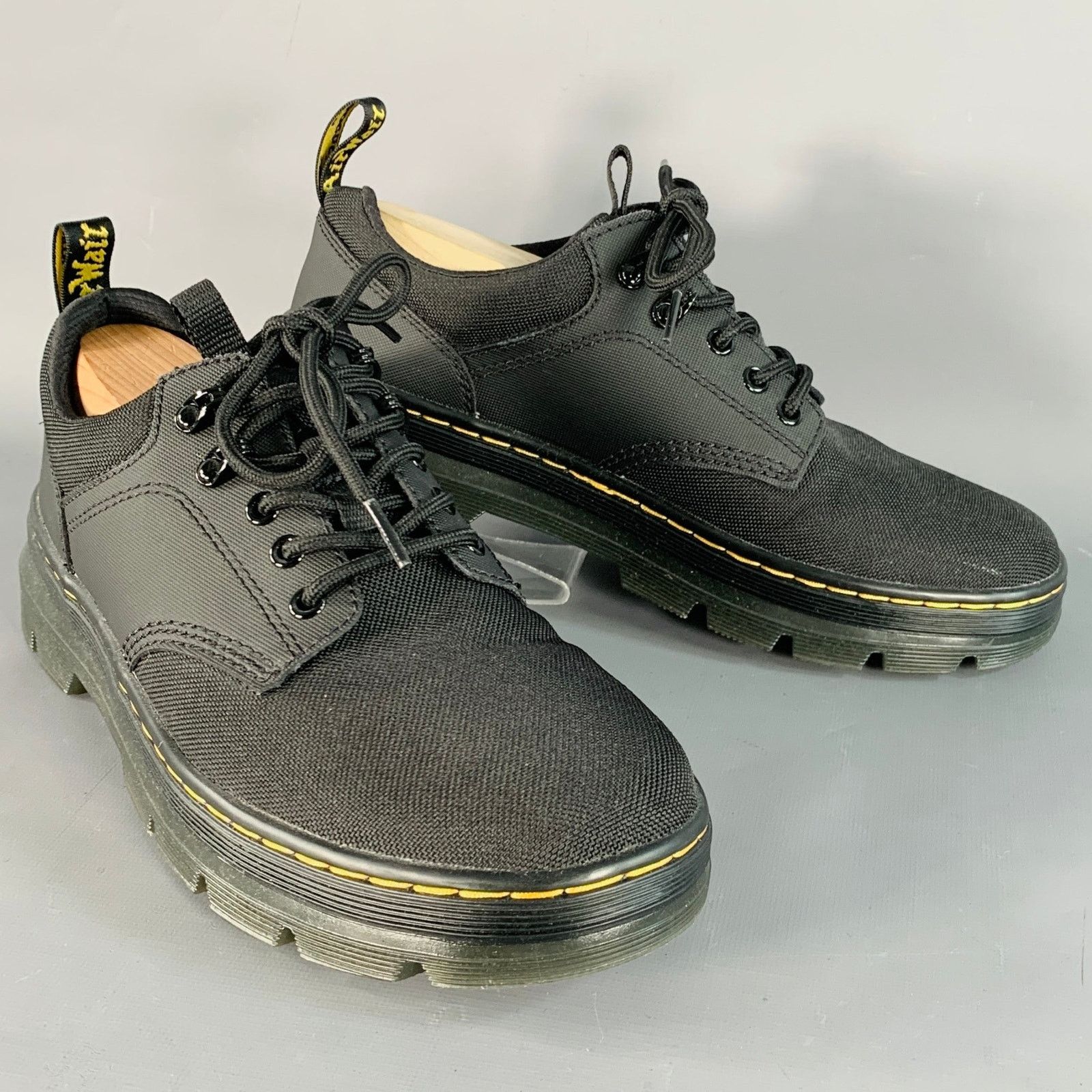 Dr. Martens DR. MARTENS 10 Reeder Black Nylon Chunky Sole Lace Up Shoes Size US 10 / EU 43 - 1 Thumbnail