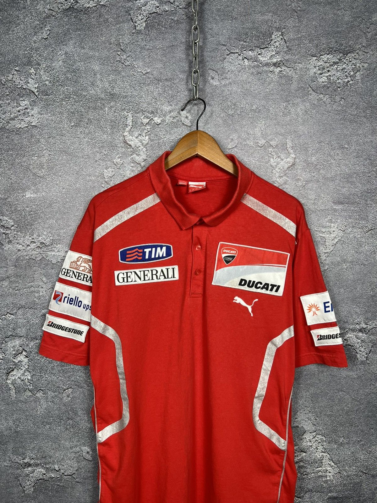 Puma Vintage Puma x Ducati Racing Polo T-shirt Jersey Size XXL Size US XXL / EU 58 / 5 - 2 Thumbnail