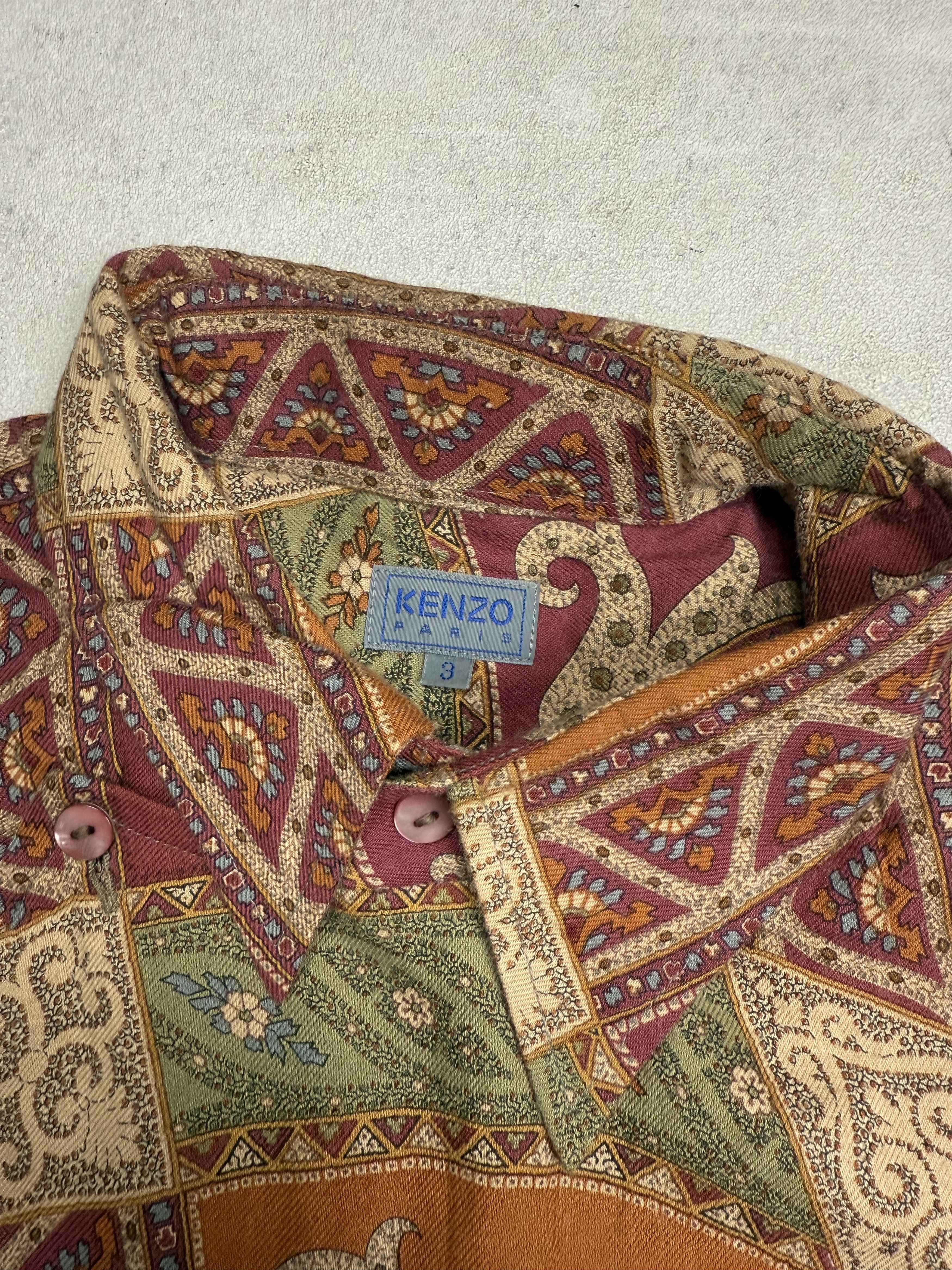 Kenzo Vintage 90s Kenzo Assymetric Shirt Size US L / EU 52-54 / 3 - 7 Thumbnail