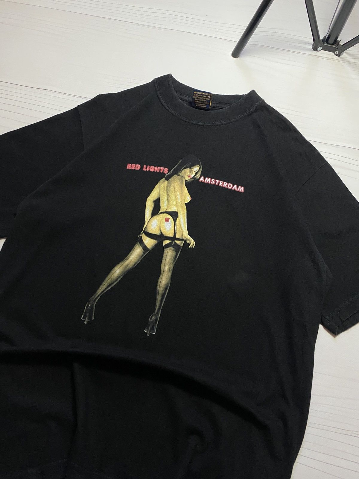 Hook-Ups × Vintage Vintage Red Lights Amsterdam Girl Big logo y2k faded t shirt Size US S / EU 44-46 / 1 - 5 Thumbnail