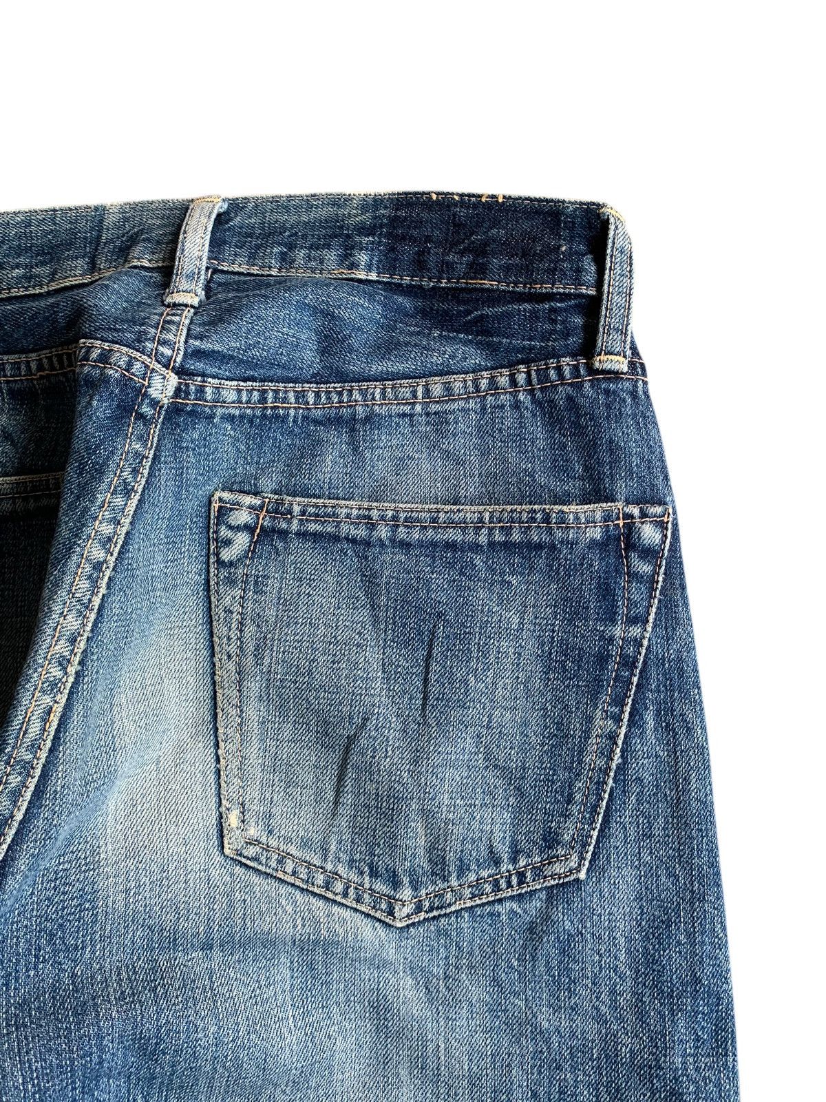 Japanese Brand × Kapital × OMNIGOD OMNIGOD SELVEDGE BUTTON FLY FADED & RUSTY DISTRESSED DENIM Size US 29 - 18 Thumbnail