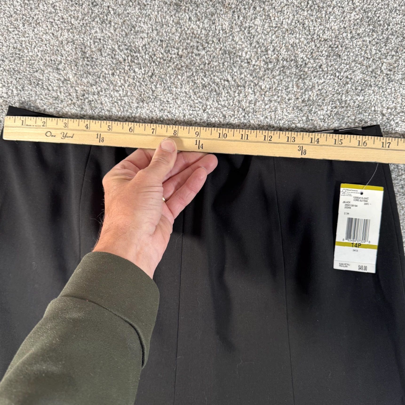 Evan Picone Evan-Picone Skirt Size 14P Petite Stretch Core Suiting Minimalist Career Classic Size 36" / US 14 / IT 50 - 4 Thumbnail