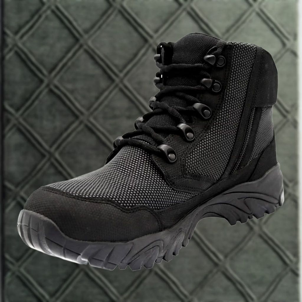 Vintage ALTAI 6″ Waterproof Side Zip Black Boots Model: MFT200-ZS Mens 10 Casual Work Combat Boot Size US 10 / EU 43 - 1 Thumbnail