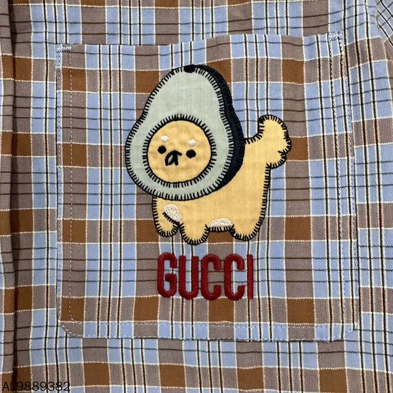 Gucci Gucci Size 38 Avocado dog short shirt 2502-Nextarrow Size US XS / EU 42 / 0 - 4 Thumbnail
