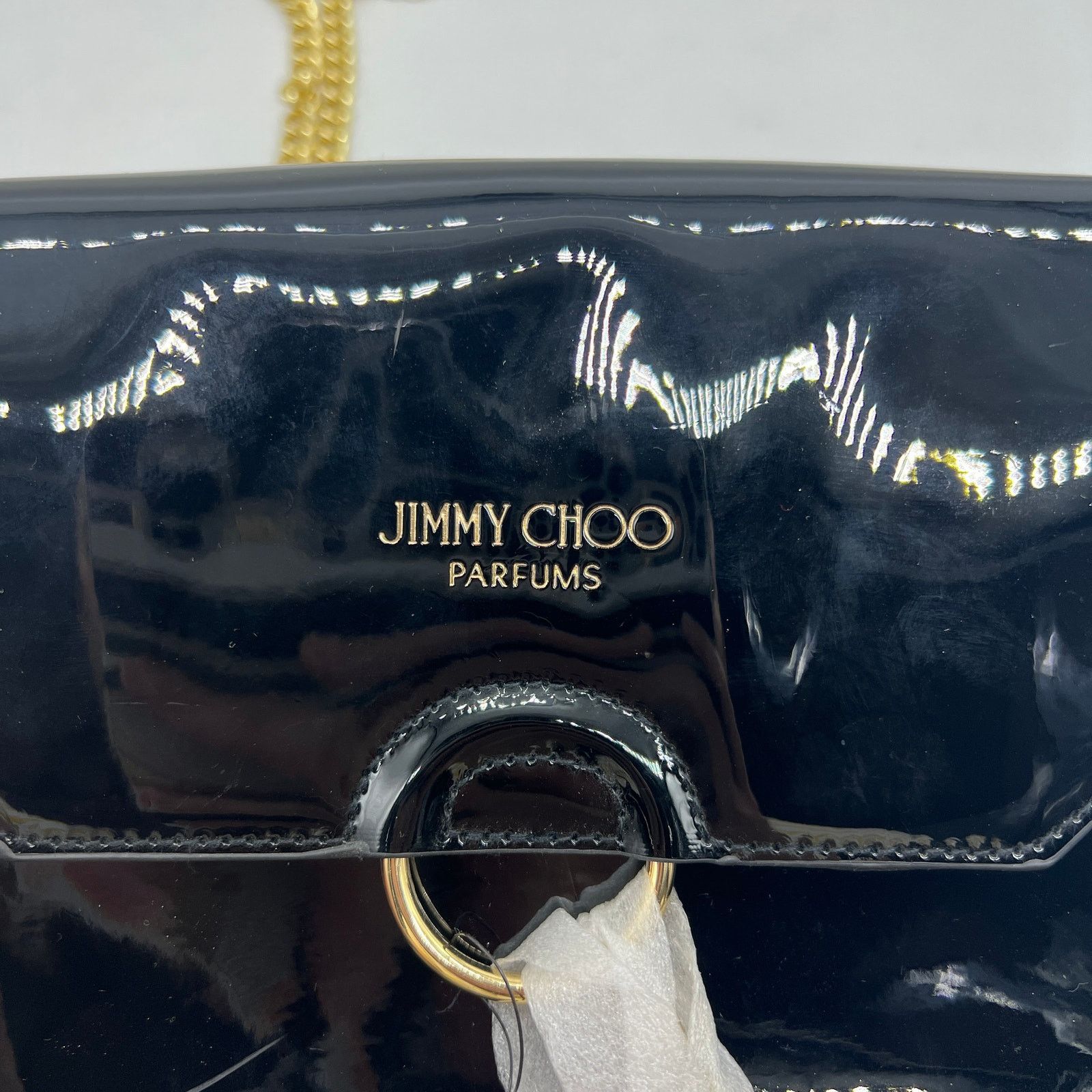 Jimmy Choo Jimmy Choo Parfum Gold Chain Black Patent Crossbody Bag Size ONE SIZE - 14 Thumbnail
