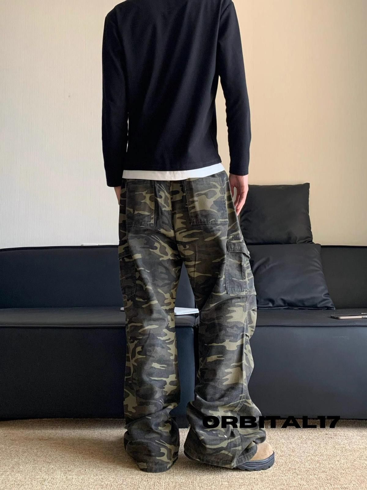 Other Camo Cargo Baggy Flare Wide Leg Pants Size US 32 / EU 48 - 3 Thumbnail