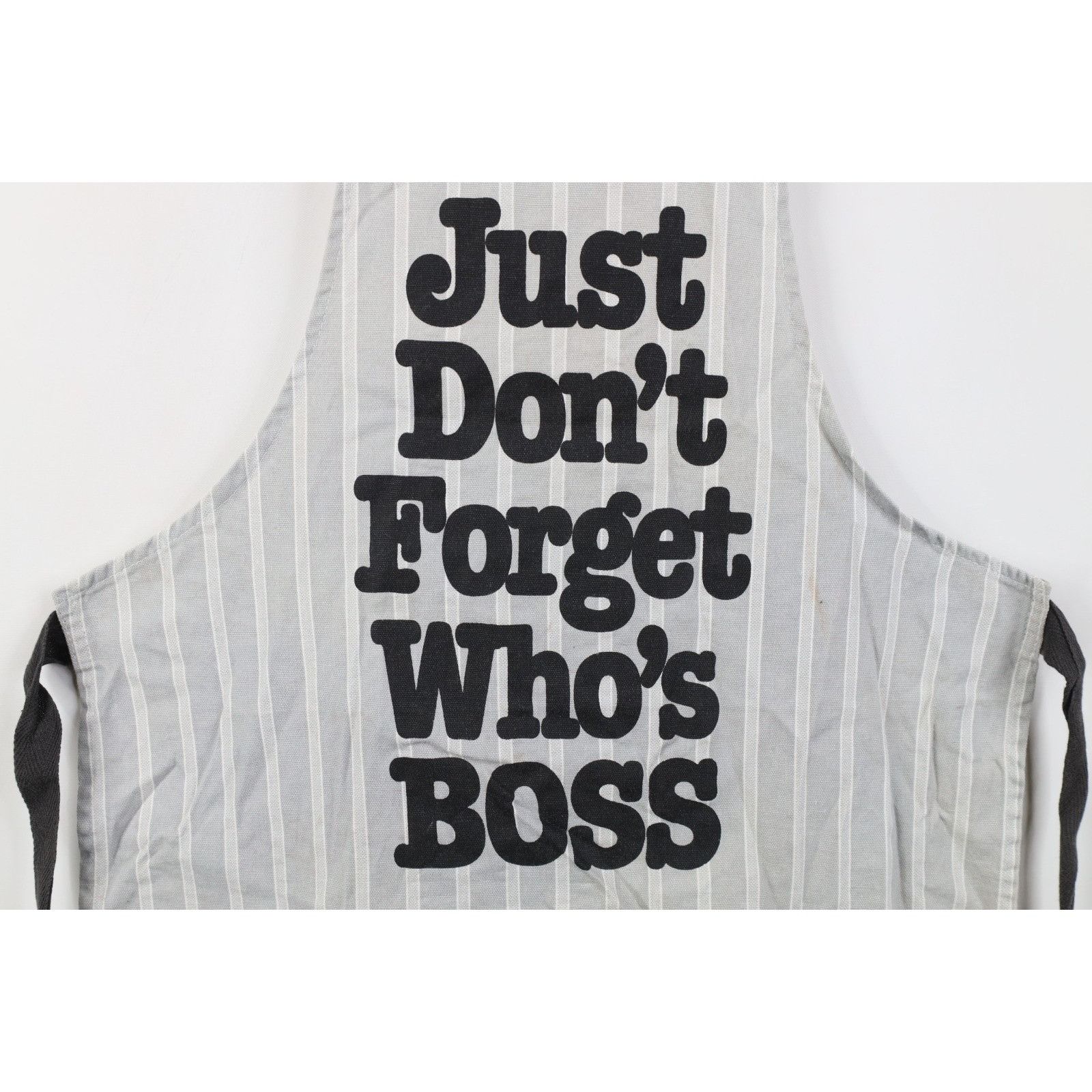 Vintage Vintage 70s Striped Don't Forget Who's Boss Cooking Apron Size ONE SIZE - 4 Thumbnail