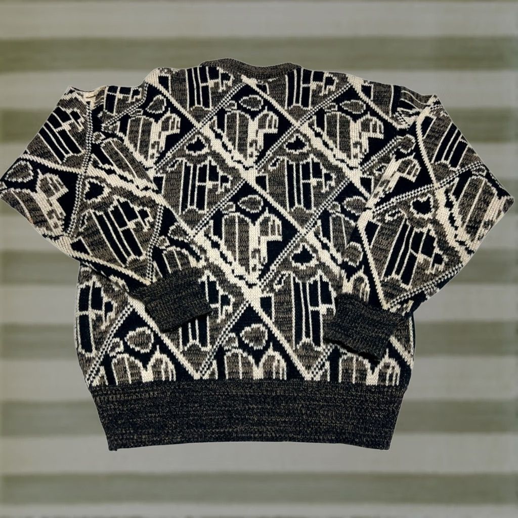 Sears VINTAGE The Mens Store Sears Sweater Pullover Medium Black Geometric Coogi Print Mens Shirt Size US M / EU 48-50 / 2 - 1 Thumbnail