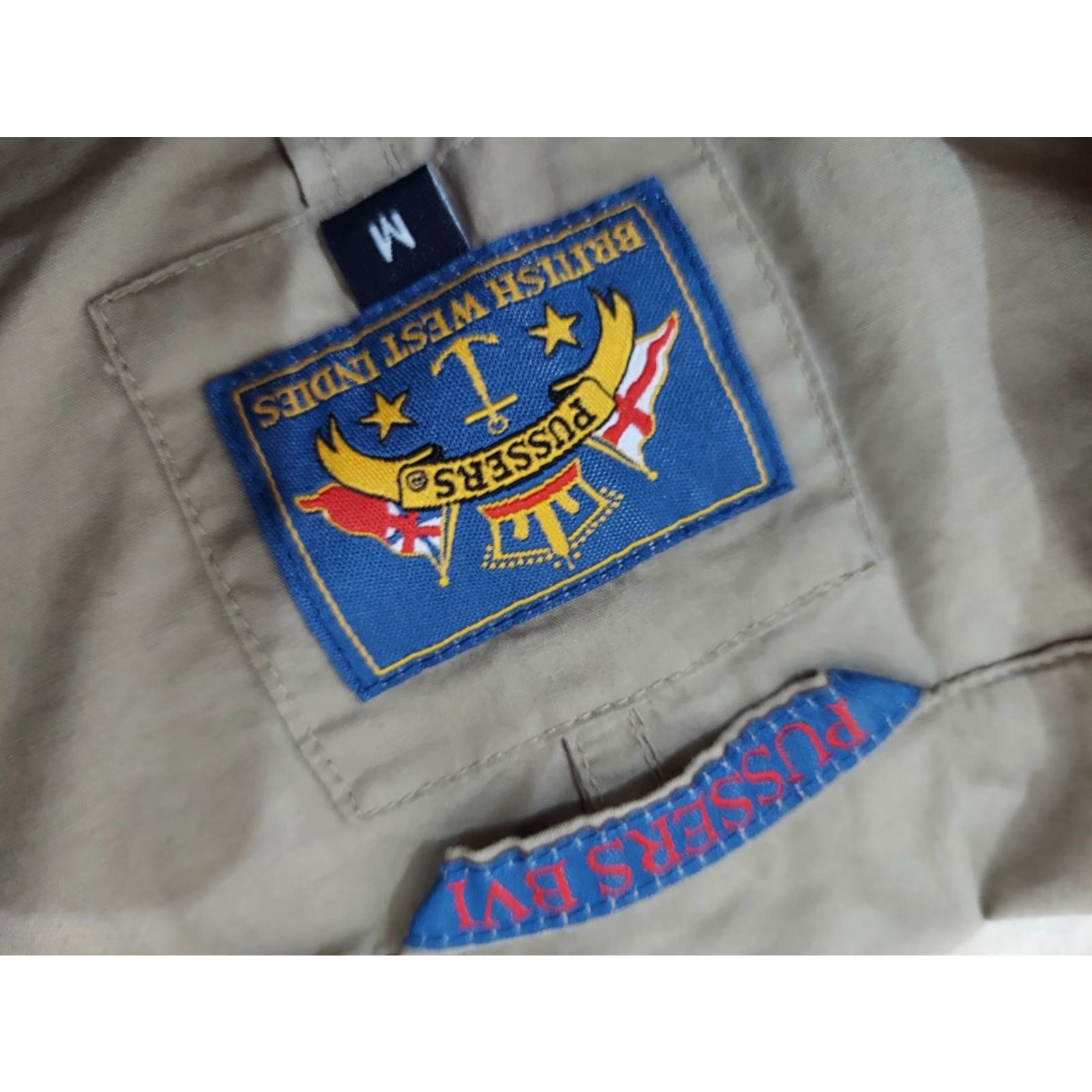 Vintage Womens Pusser's Jacket Travel M Beige Khaki Cotton Womens M Jacket Travel Beige Cotton Pusser's - Size M / US 6-8 / IT 42-44 - 7 Thumbnail