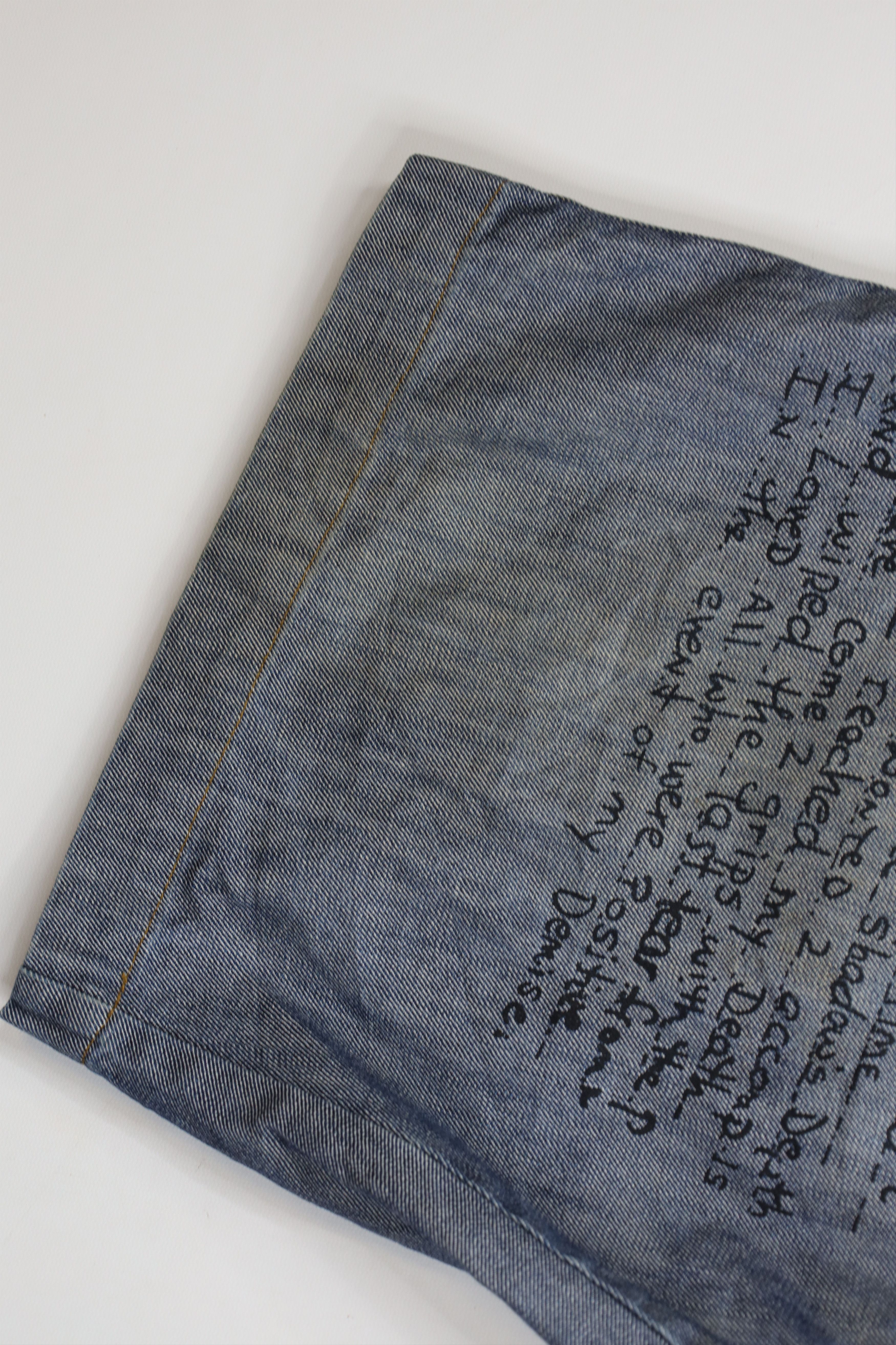 Vintage Vintage 90s Y2K Makaveli Baggy 2Pac Hip Hop Rap Denim Shorts Size US 40 / EU 56 - 8 Thumbnail