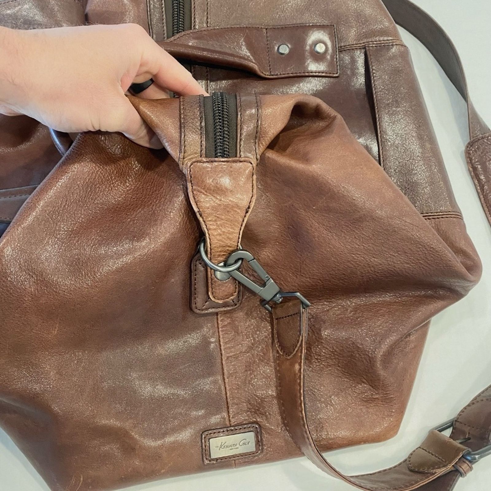 Kenneth Cole Kenneth Cole Leather Weekender Duffle Bag Size ONE SIZE - 11 Thumbnail