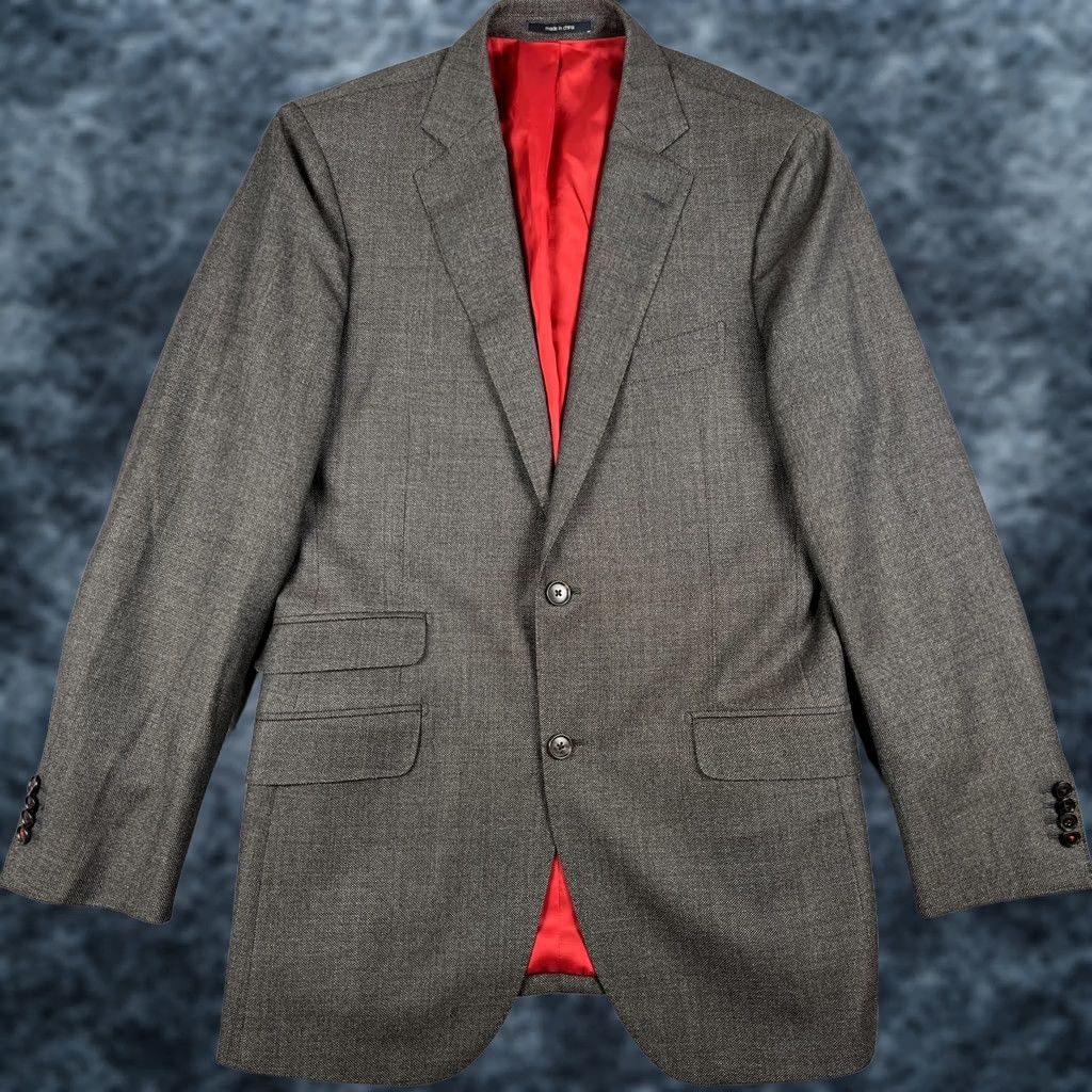 Suitsupply SUITSUPPLY Blazer Sport Coat 40L Men Grey Wool Jacket Surgeon Cuffs Size 40R - 1 Thumbnail