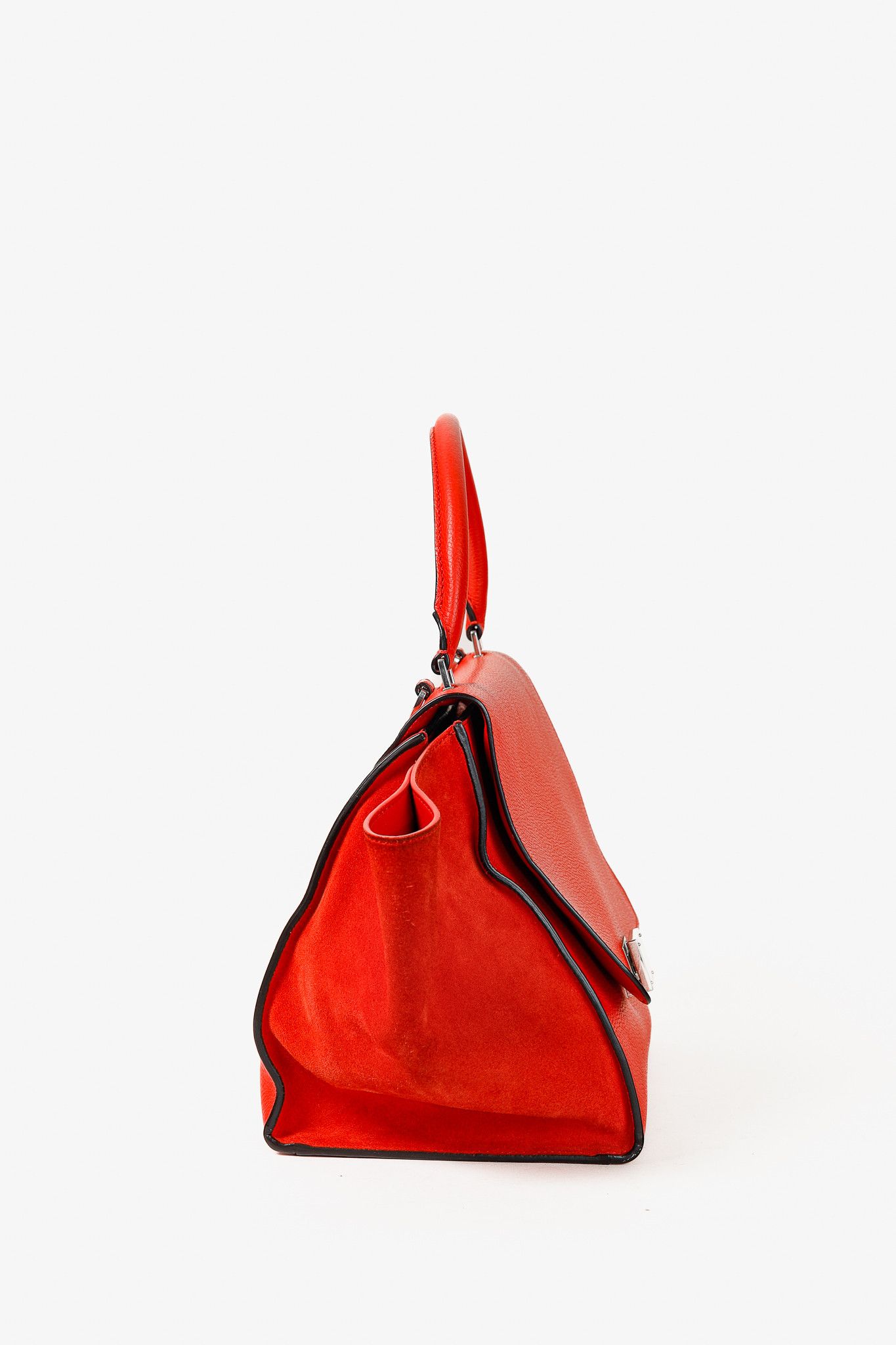 Celine Celine Trapeze Medium in Orange Leather and Suede Size ONE SIZE - 3 Thumbnail