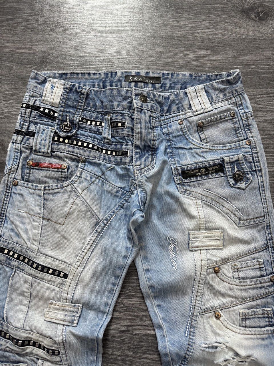Japanese Brand Japanese Y2K Kosmo Lupo Jeans distressed Denim pants jeans Size US 32 / EU 48 - 3 Thumbnail