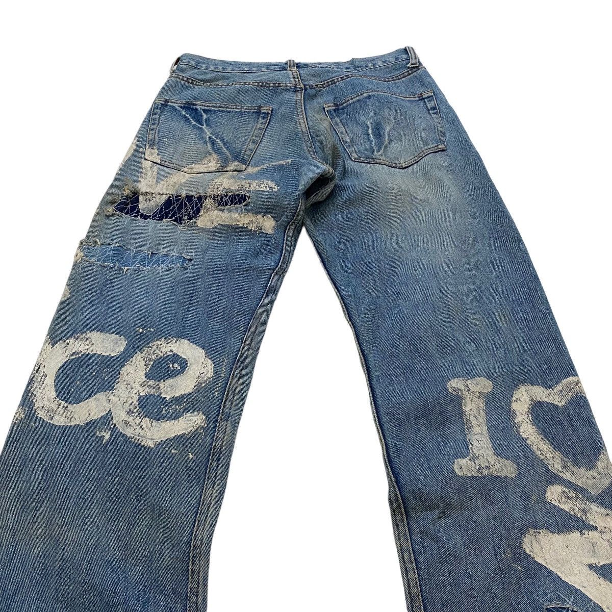 Japanese Brand ☀️Nice design japanese style patchwork boro jeans Size US 30 / EU 46 - 6 Thumbnail