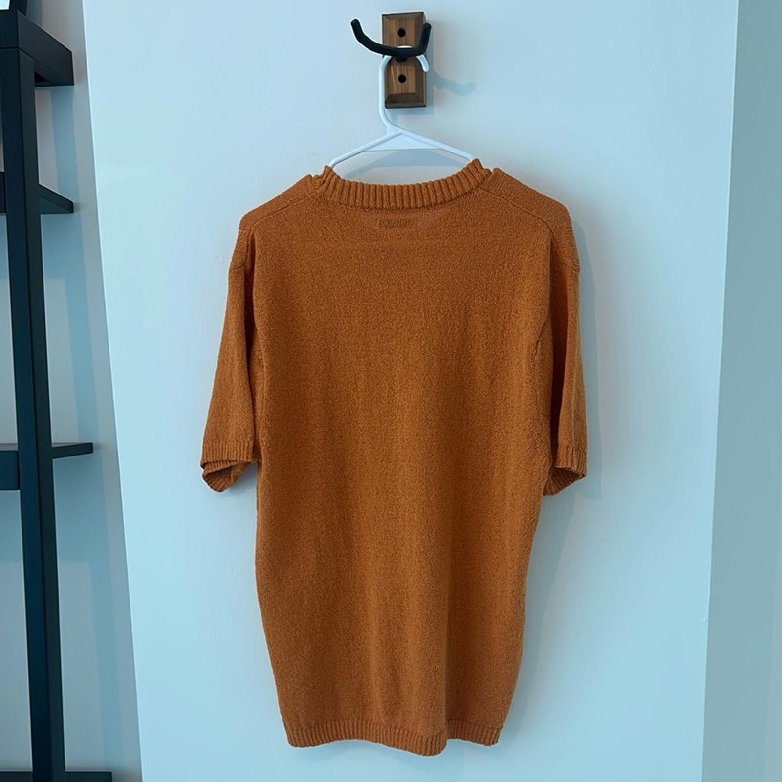 Zara Zara Orange Crewneck Knit Sweater Relaxed Fit Size US L / EU 52-54 / 3 - 4 Thumbnail