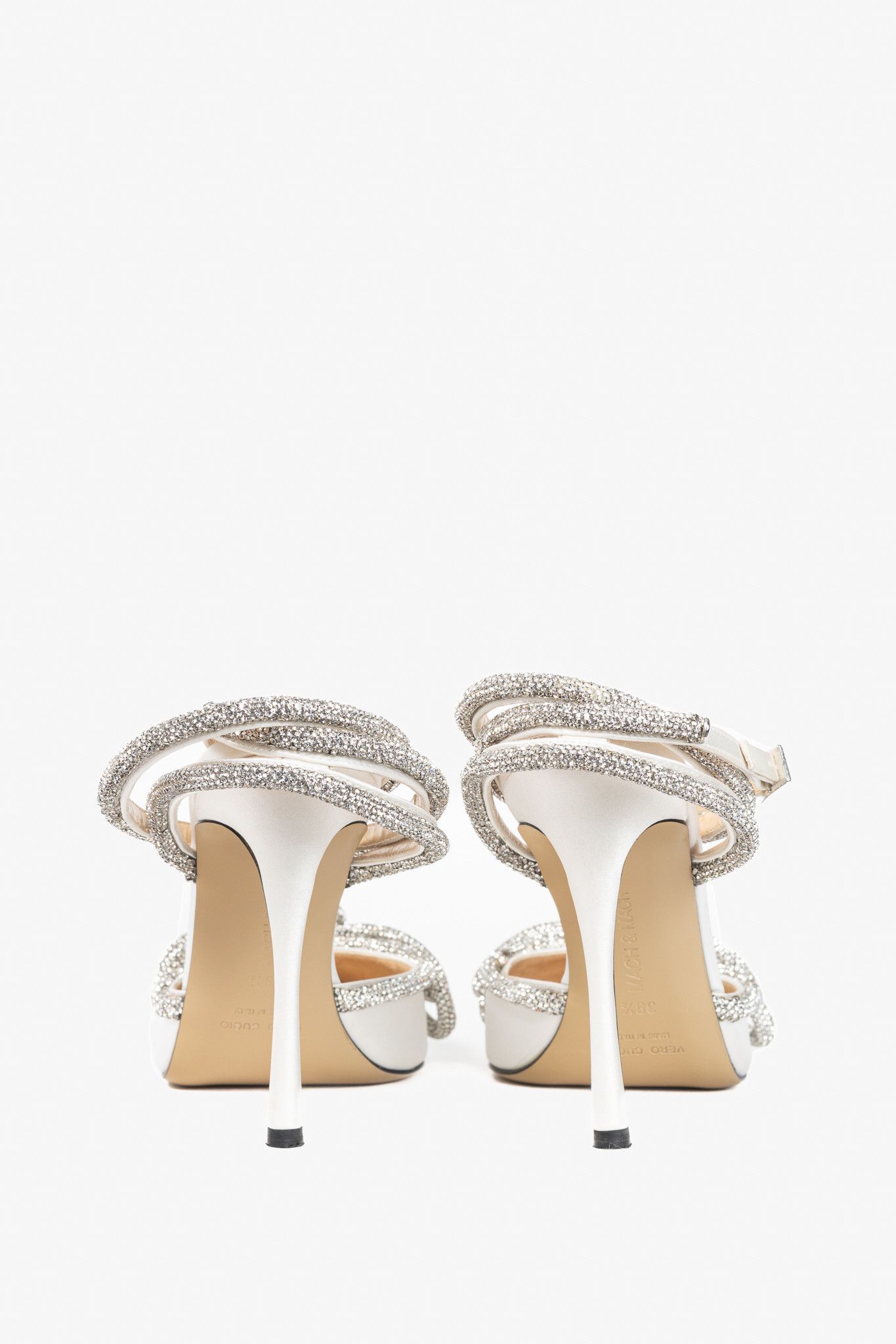MACH & MACH MACH & MACH Double Bow Silk-Satin Crystal-Embellished Heels Size US 9 / IT 39 - 3 Thumbnail