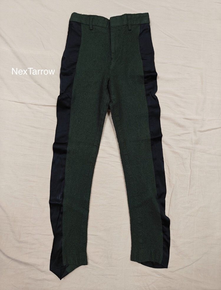 Haider Ackermann Haider Ackermann Dark Green Patchwork Pants 2415-Nextarrow Size US 36 / EU 52 - 1 Thumbnail