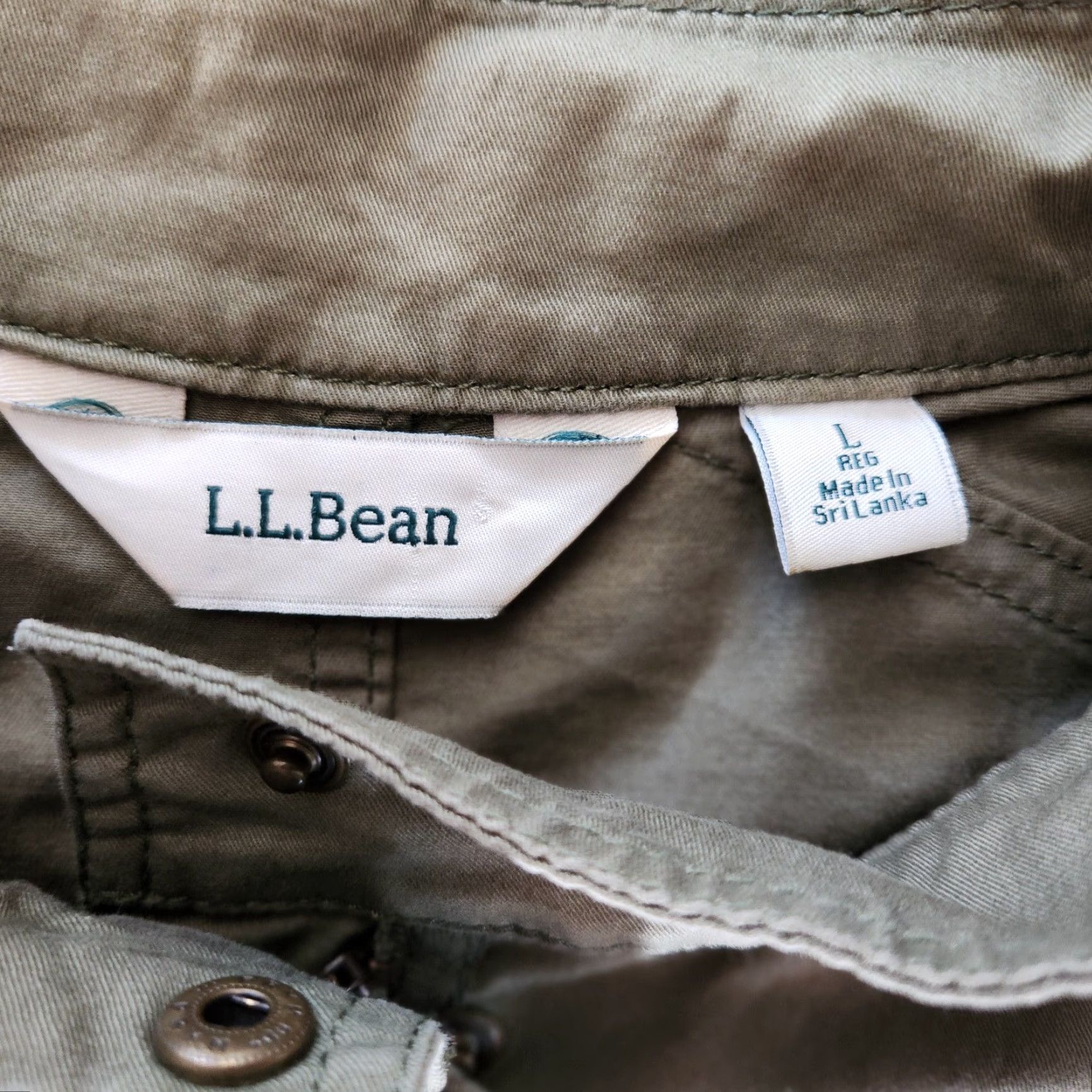 Vintage VINTAGE L.L.Bean Chore Jacket Womens XL Long Sleeve Green Outdoor Zip And Snap Lightweight Coat Regular Fit Size XL / US 12-14 / IT 48-50 - 3 Thumbnail