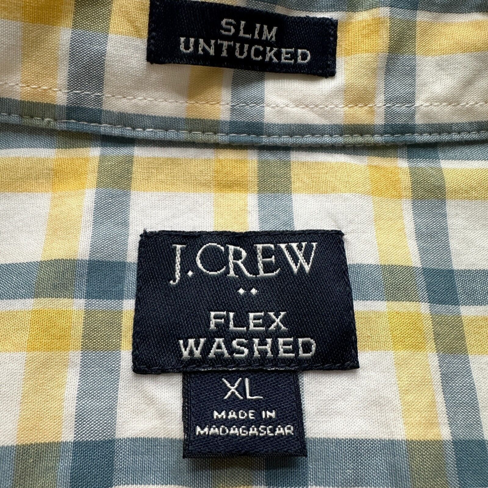 J.Crew J.Crew Shirt Men's XL Yellow Plaid Cotton Slim Button Down Size US XL / EU 56 / 4 - 5 Thumbnail