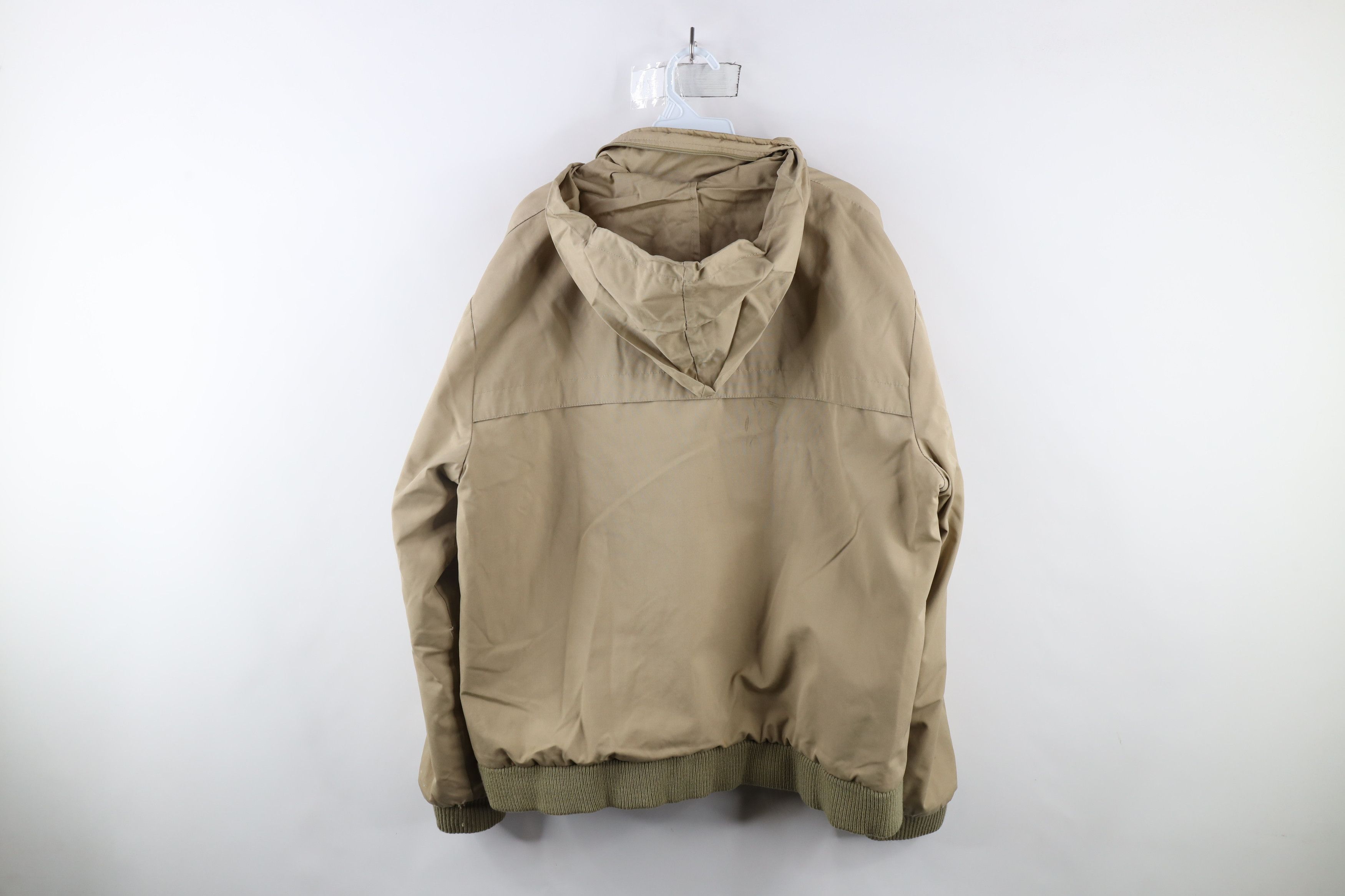Lacoste × Vintage Vintage 80s Izod Lacoste Logo Lined Hooded Jacket Beige Size US XL / EU 56 / 4 - 16 Thumbnail