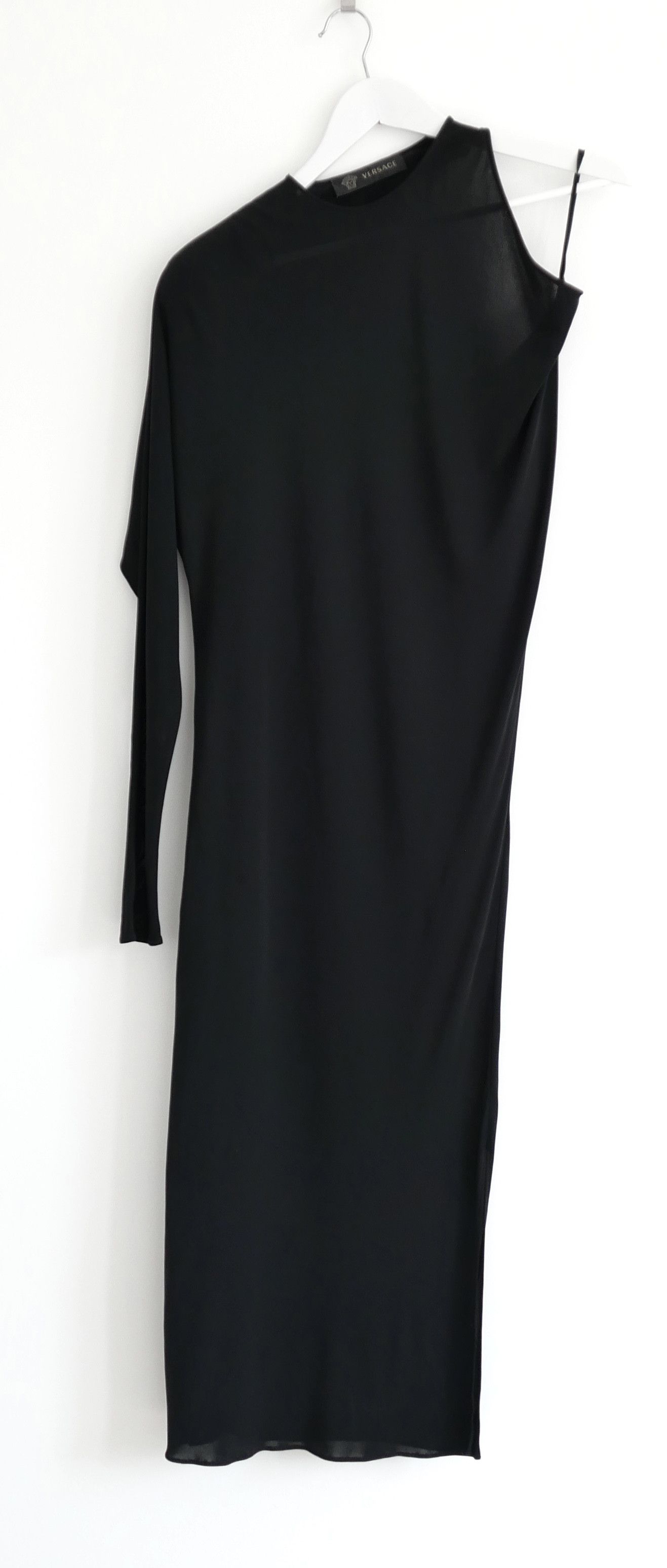 Versace Versace One Sleeve Draped Dress Size S / US 4 / IT 40 - 2 Thumbnail