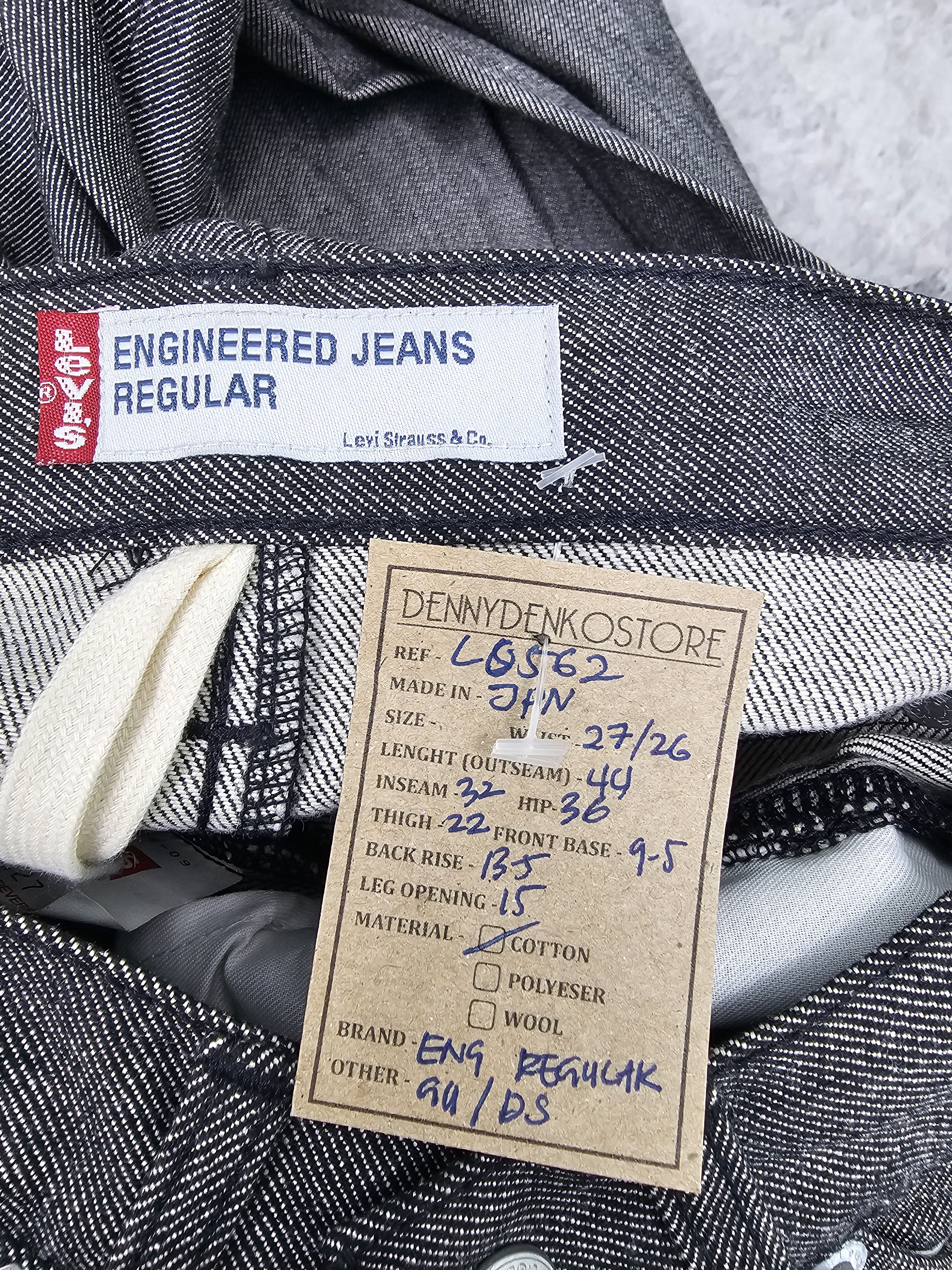 Levi's Vintage Clothing Vtg LEVIS Engineered Regular Fit Twisted Black Jeans L0562 Size US 27 - 15 Thumbnail