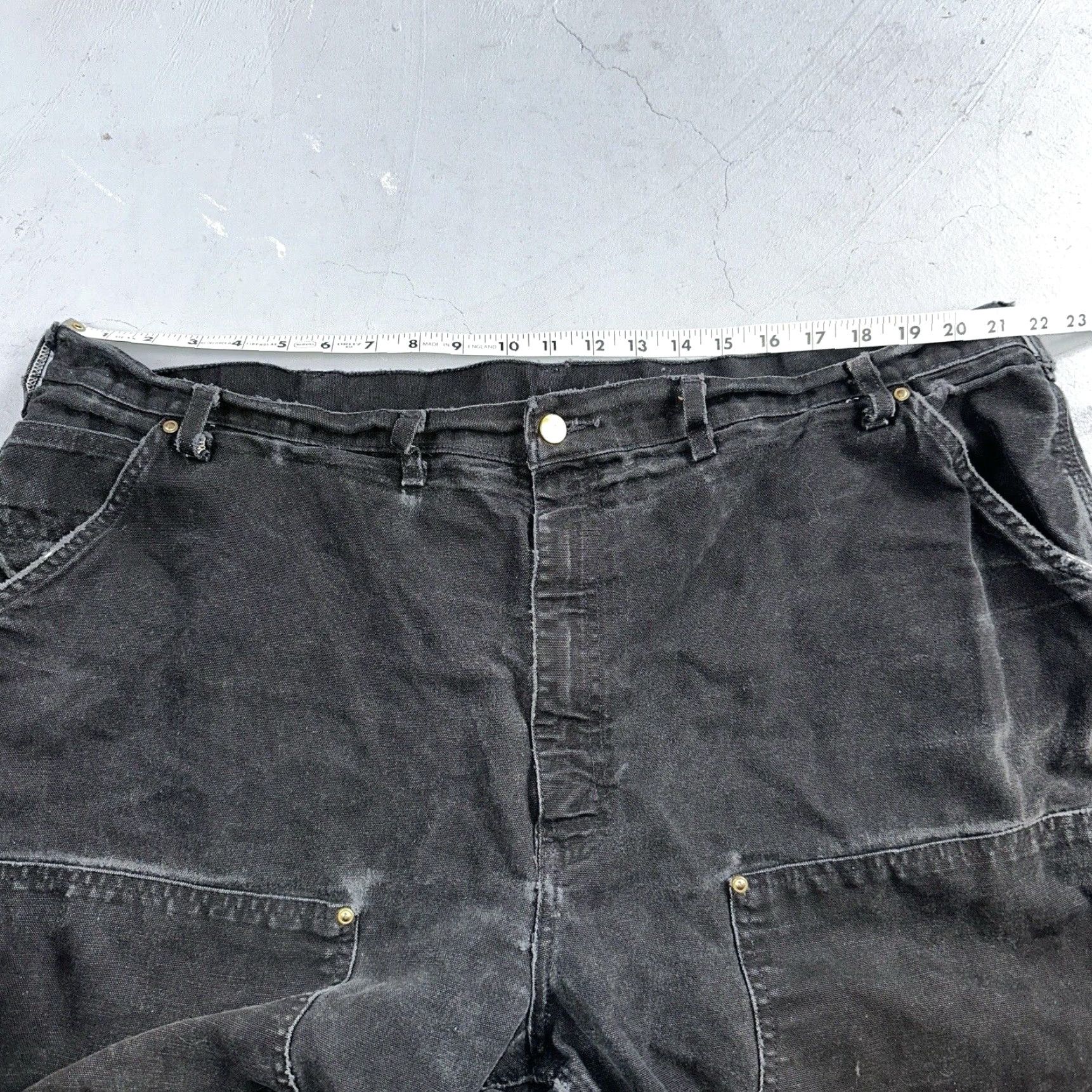 Carhartt VINTAGE Carhartt VTG Double Knee Carpenter Pants USA B01 BLK Black 42x31 Size US 42 / EU 58 - 7 Thumbnail