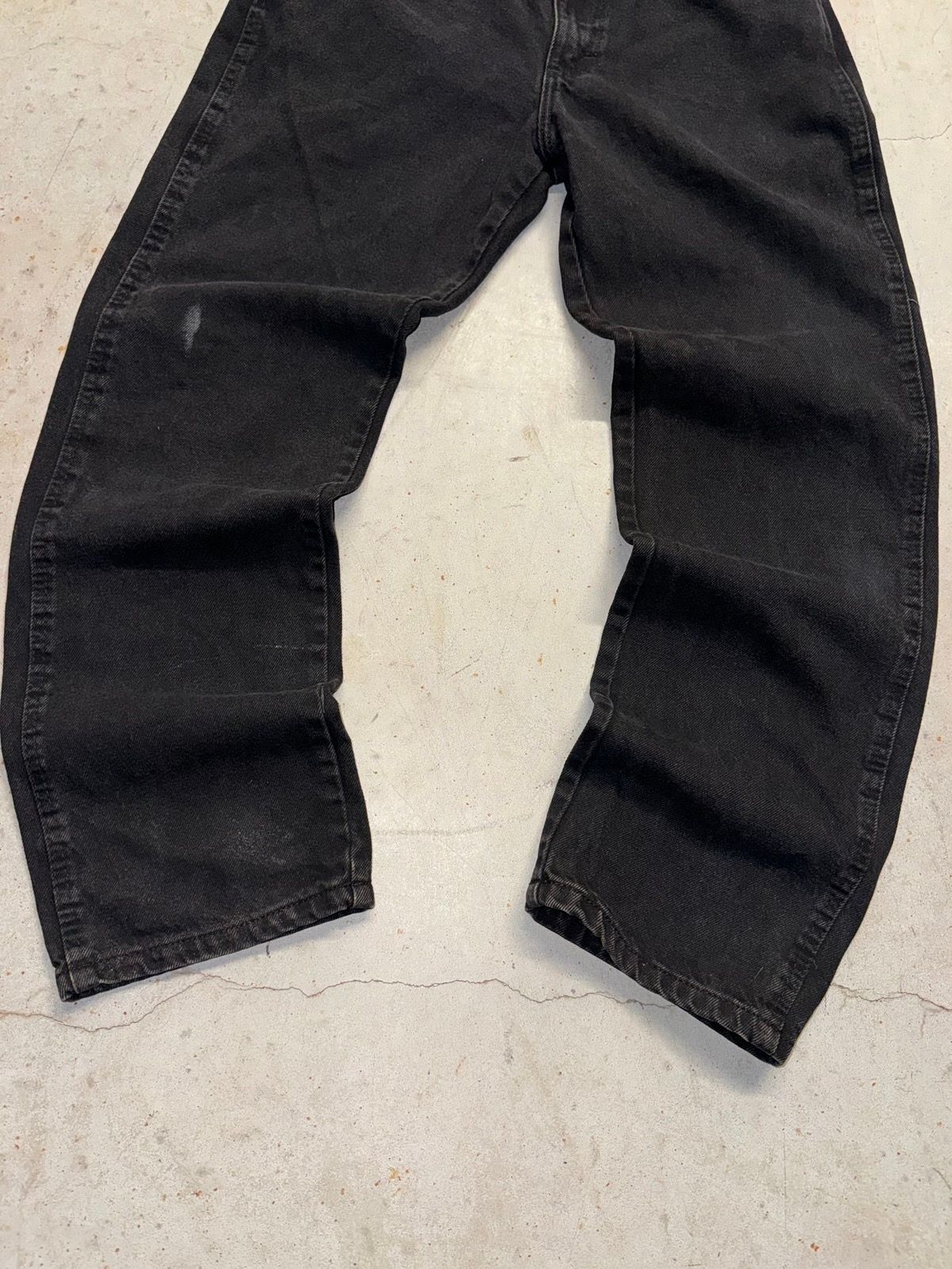 Vintage Crazy Vintage 90s Carhartt Style Faded Black Baggy Jeans Size US 31 - 2 Preview