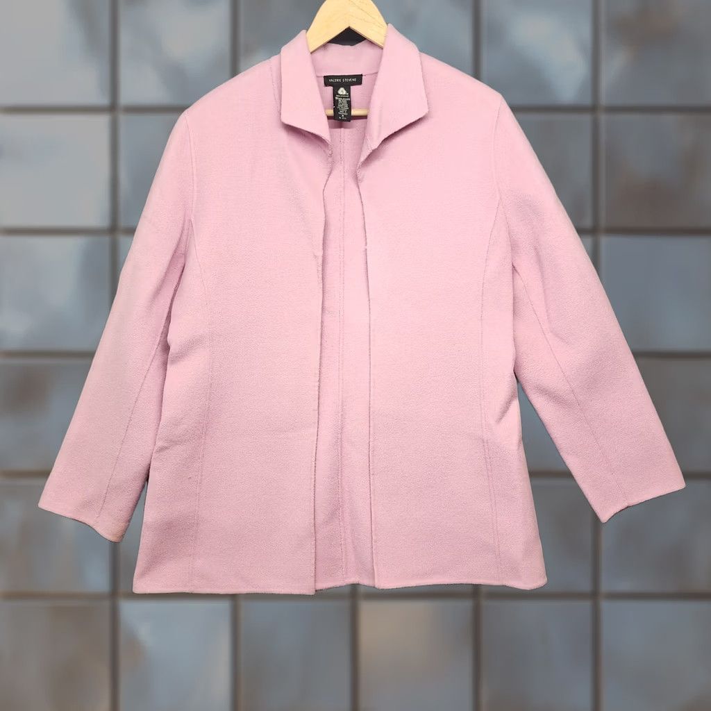 Pinko VINTAGE Valerie Stevens Pea Coat Womens M Wool Angora Cashmere Pink Flaw Size M / US 6-8 / IT 42-44 - 1 Thumbnail