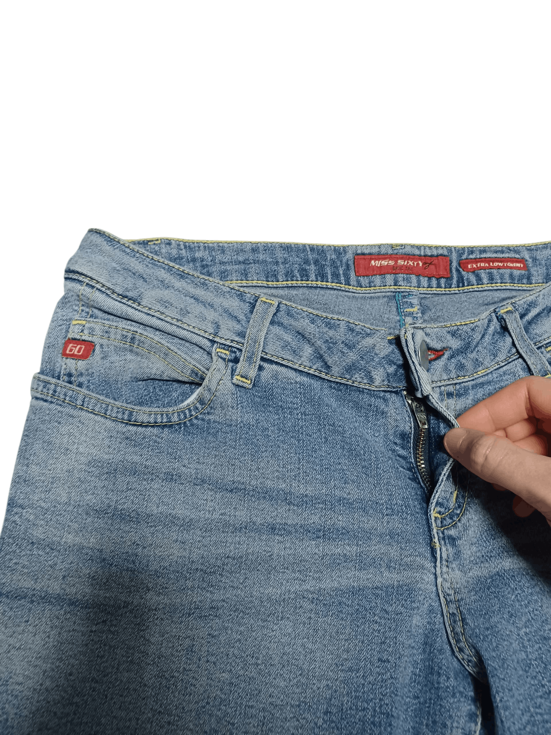 Miss Sixty MISS SIXTY FLARED AVANT GARDE LADY`S JEANS DENIM Size 29" - 3 Thumbnail