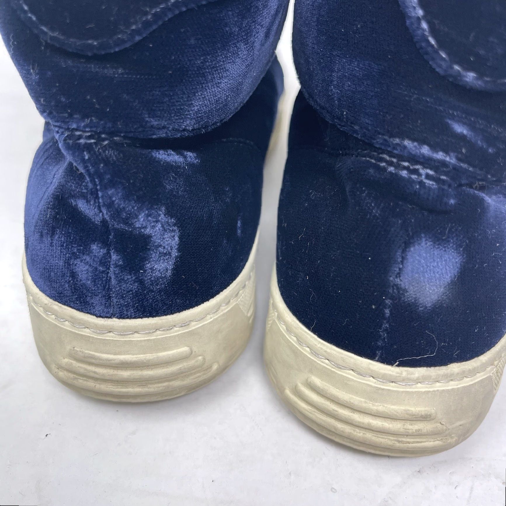 Tom Ford TOM FORD Sneakers Mens Size 6 38 Velvet High Top Blue Distressed Preppy 80s 90s Hipster Logo Casual Shoes Size US S / EU 44-46 / 1 - 6 Thumbnail