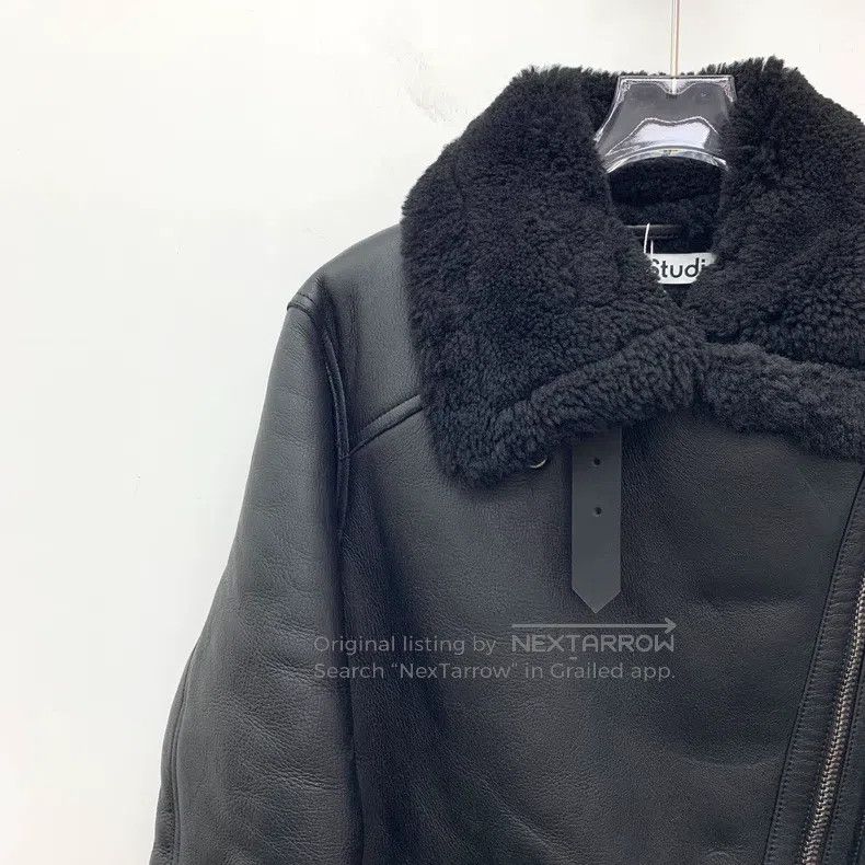 Acne Studios Acne Studios Black Sheep Leather Zip-up Long Sleeve Faux F Size XXS / US 00 / IT 34 - 3 Thumbnail