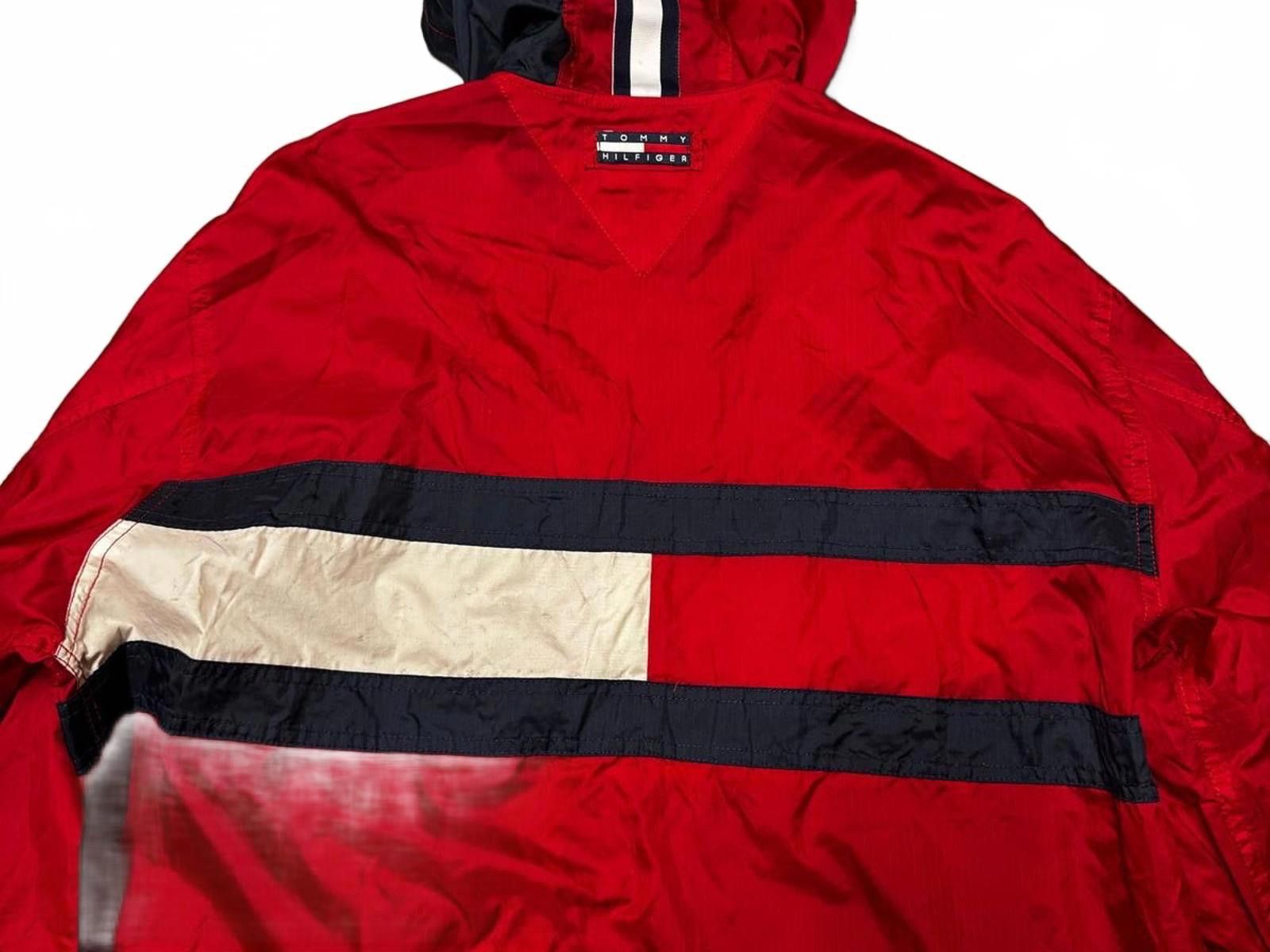 Tommy Jeans Tommy Jeans Red Hooded Jacket with Stripe Detail Size US XL / EU 56 / 4 - 3 Thumbnail