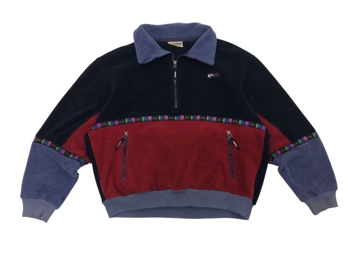 Adidas × Polartec × Vintage RARE 🔥 ADIDAS ADVENTURE FLEECE PULLOVER TRICOLOUR HALF ZIP Size US L / EU 52-54 / 3 - 1 Thumbnail