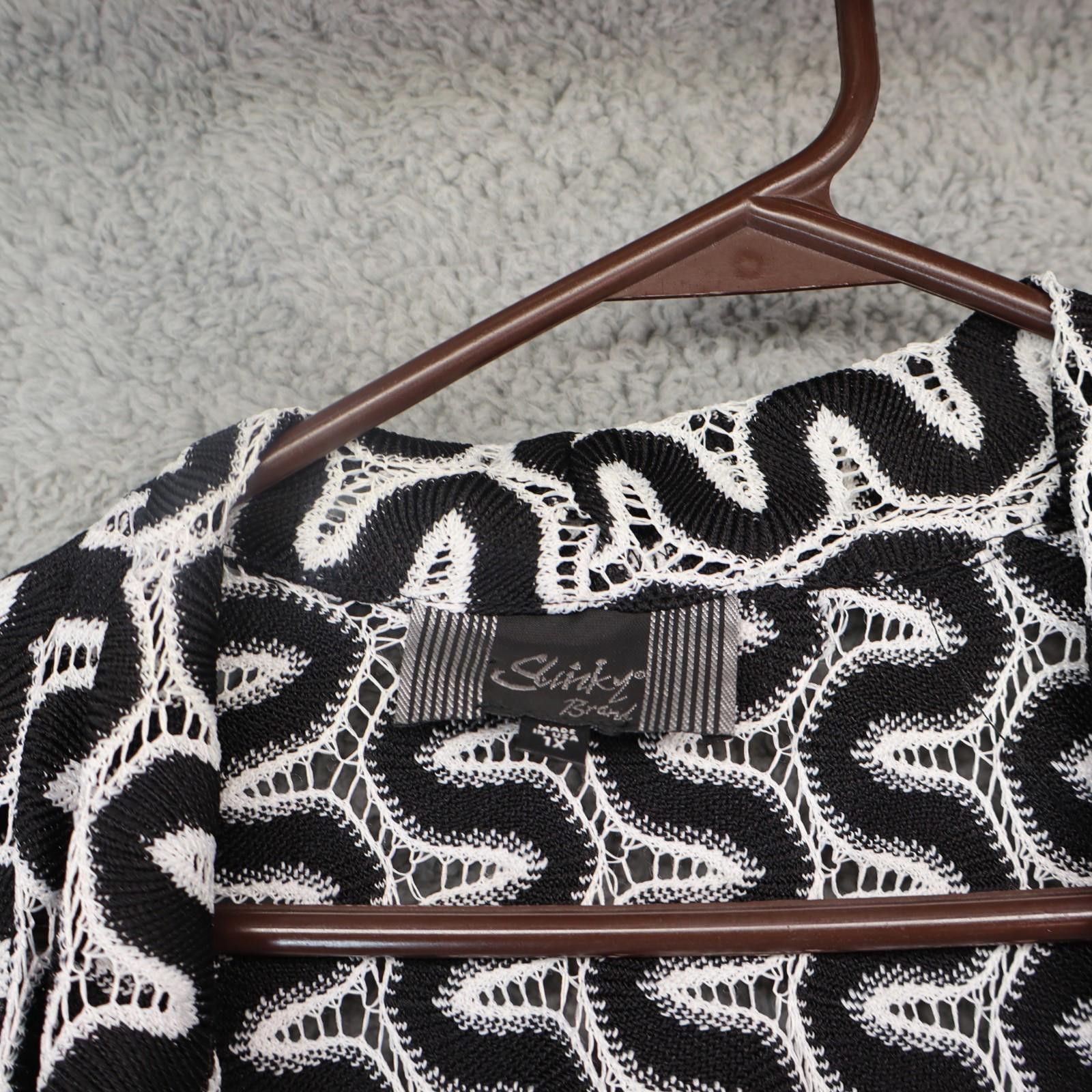 Other Slinky Brand Womens Top Jacket 3/4 Sleeve 1X Crochet Black Size XL / US 12-14 / IT 48-50 - 2 Thumbnail