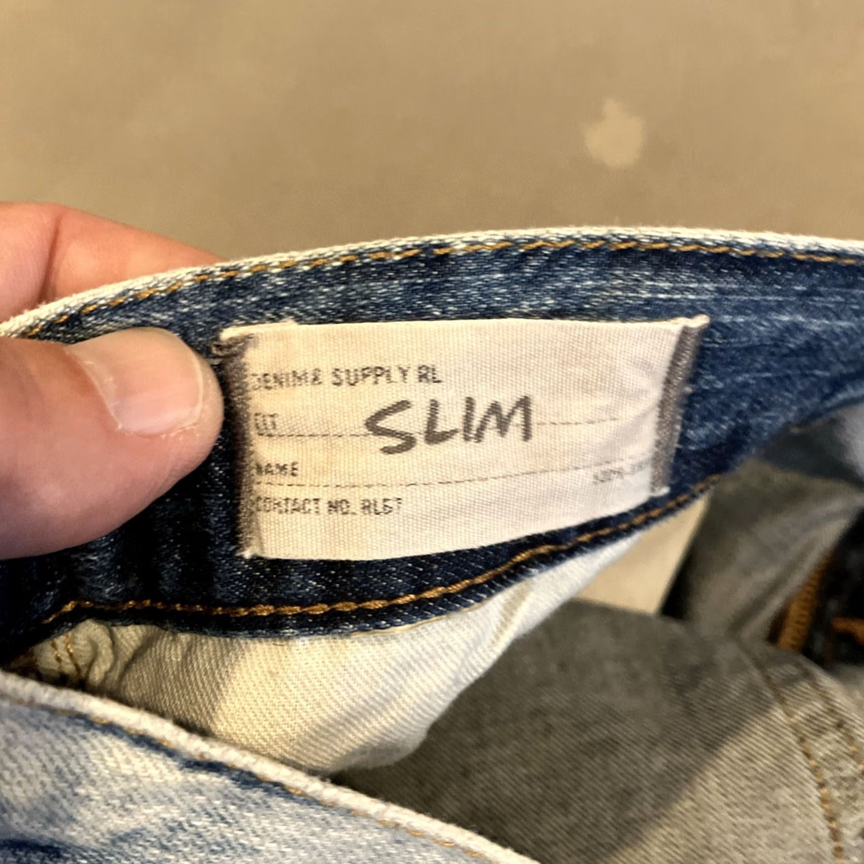 Ralph Lauren VINTAGE Ralph Lauren Denim Supply Slim Fit Jeans Distressed 41" x 28" Men's Size US 41 - 5 Thumbnail
