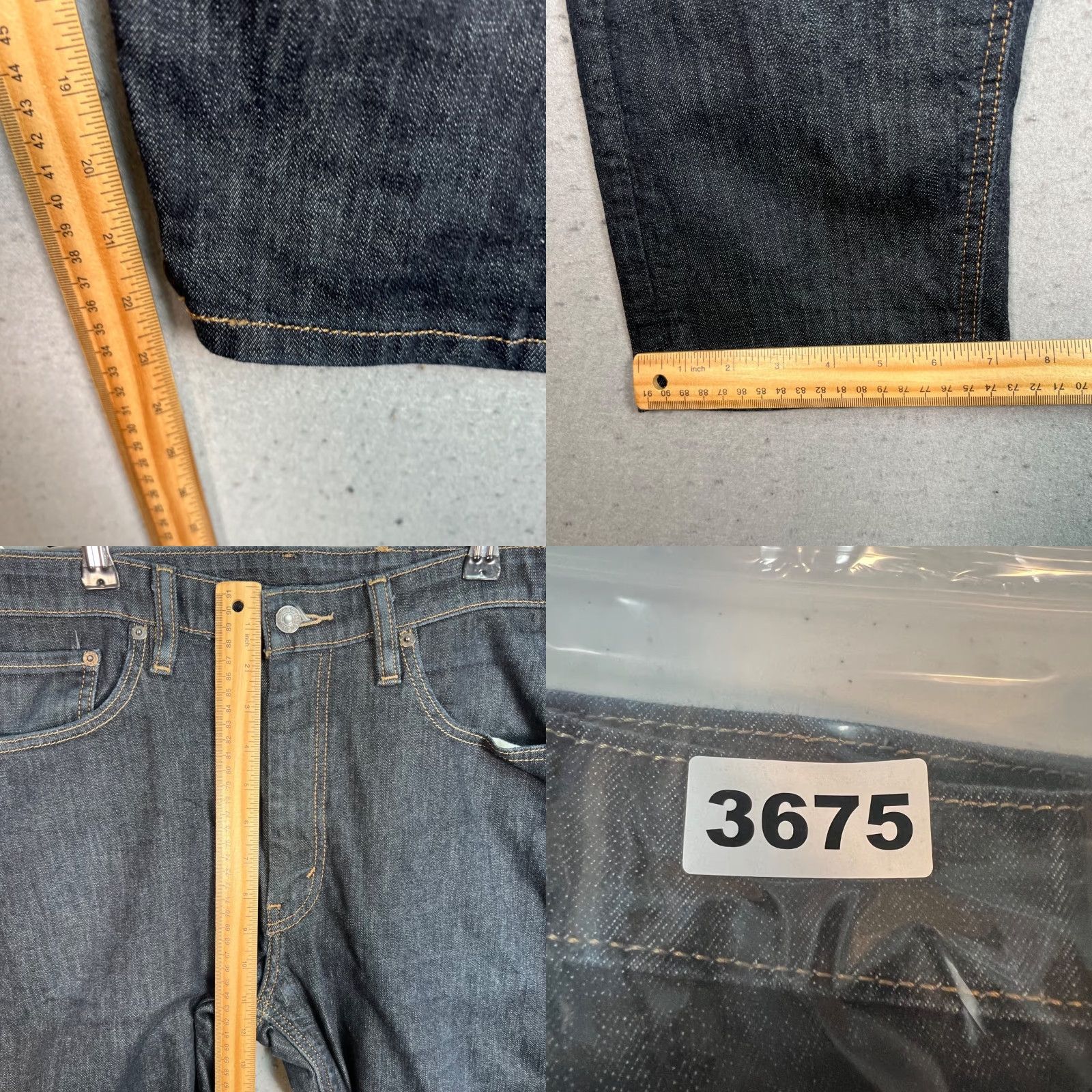 Levi's Levi's 505 Jeans Mens 36 Blue Dark Wash Denim Straight Regular Fit Cotton Blend 5-Pocket Size US 36 / EU 52 - 8 Thumbnail