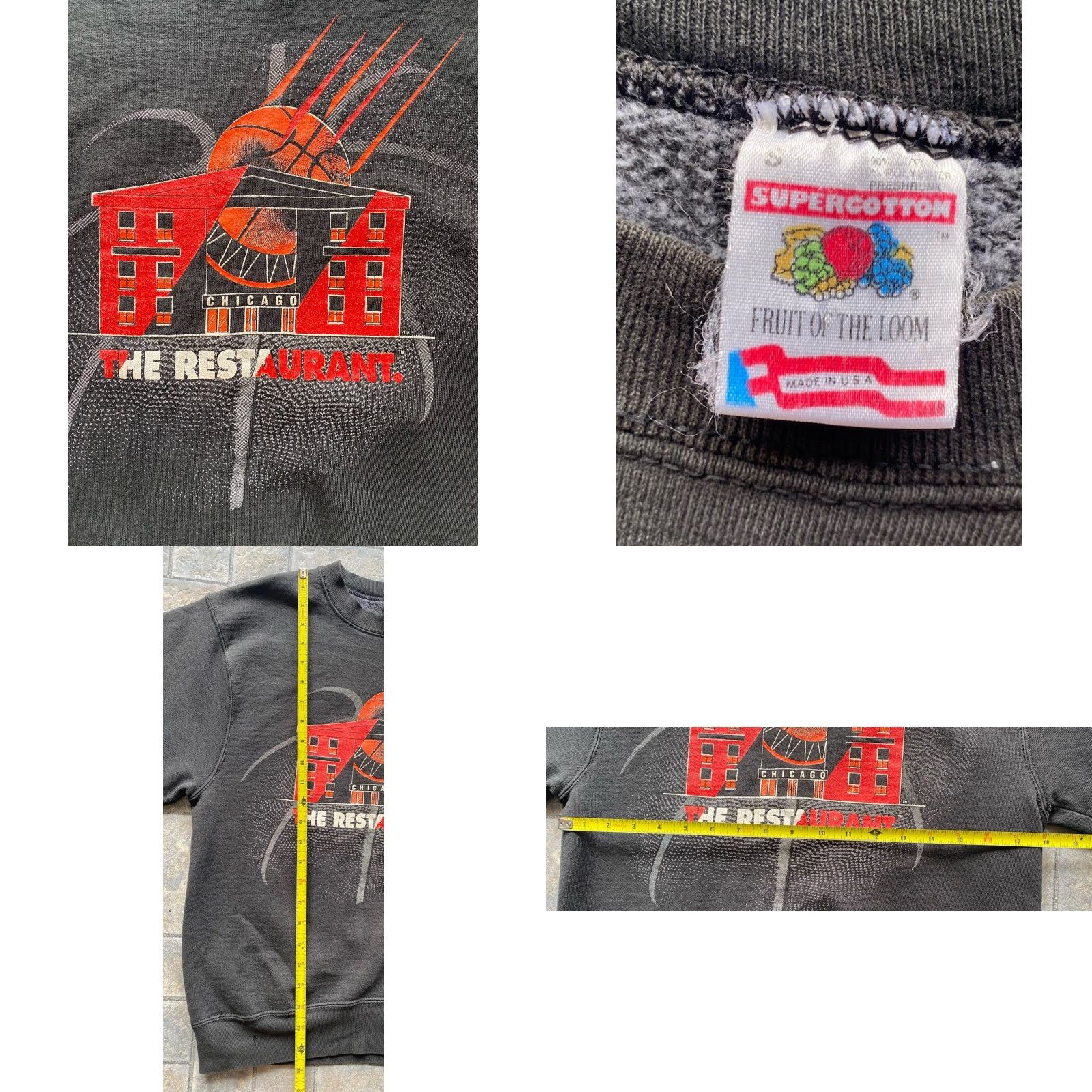Fruit Of The Loom VINTAGE Michael Jordan's The Restaurant Chicago Sweatshirt Men’s Small 90s Black Mens S Pullover Sweatshirt Fruit of the Loom Size US S / EU 44-46 / 1 - 8 Thumbnail