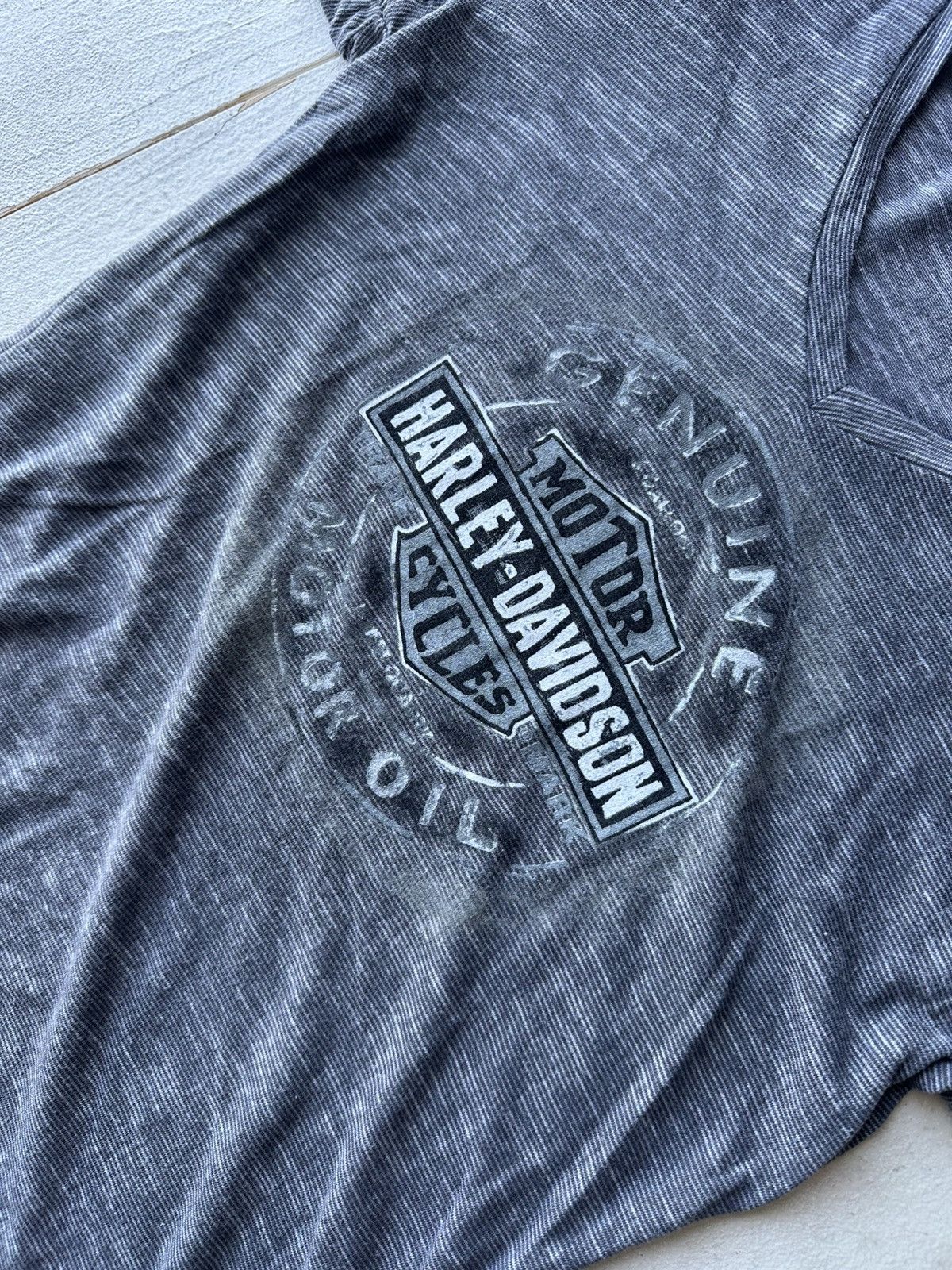Harley Davidson 🚨VNTG HARLEY DAVIDSON WOMEN GRAY TEE BIG LOGO Size M / US 6-8 / IT 42-44 - 4 Thumbnail