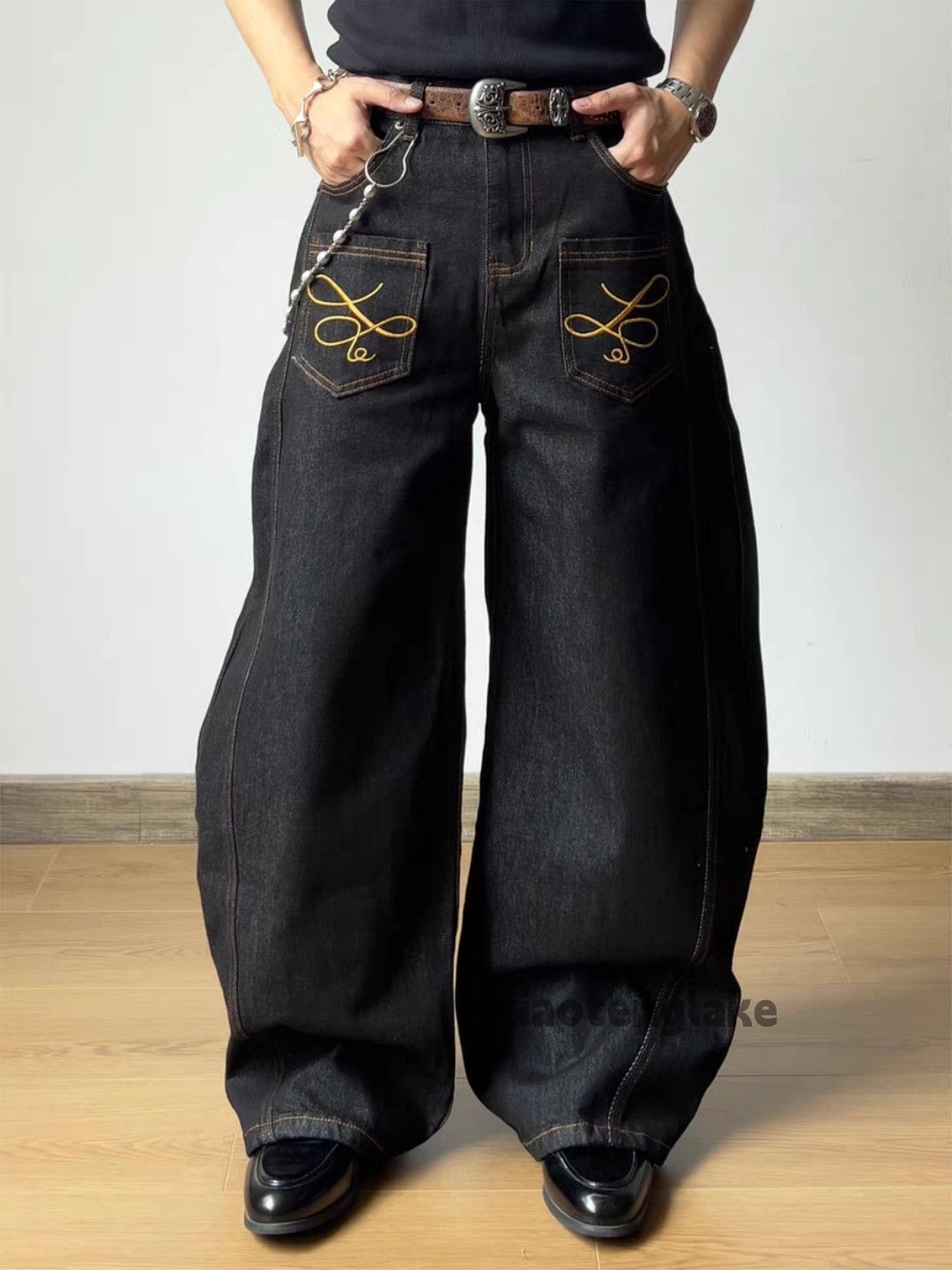 Jean xz utility skate hiphop loose baggy flared cargo jeans Size US 26 / EU 42 - 6 Thumbnail