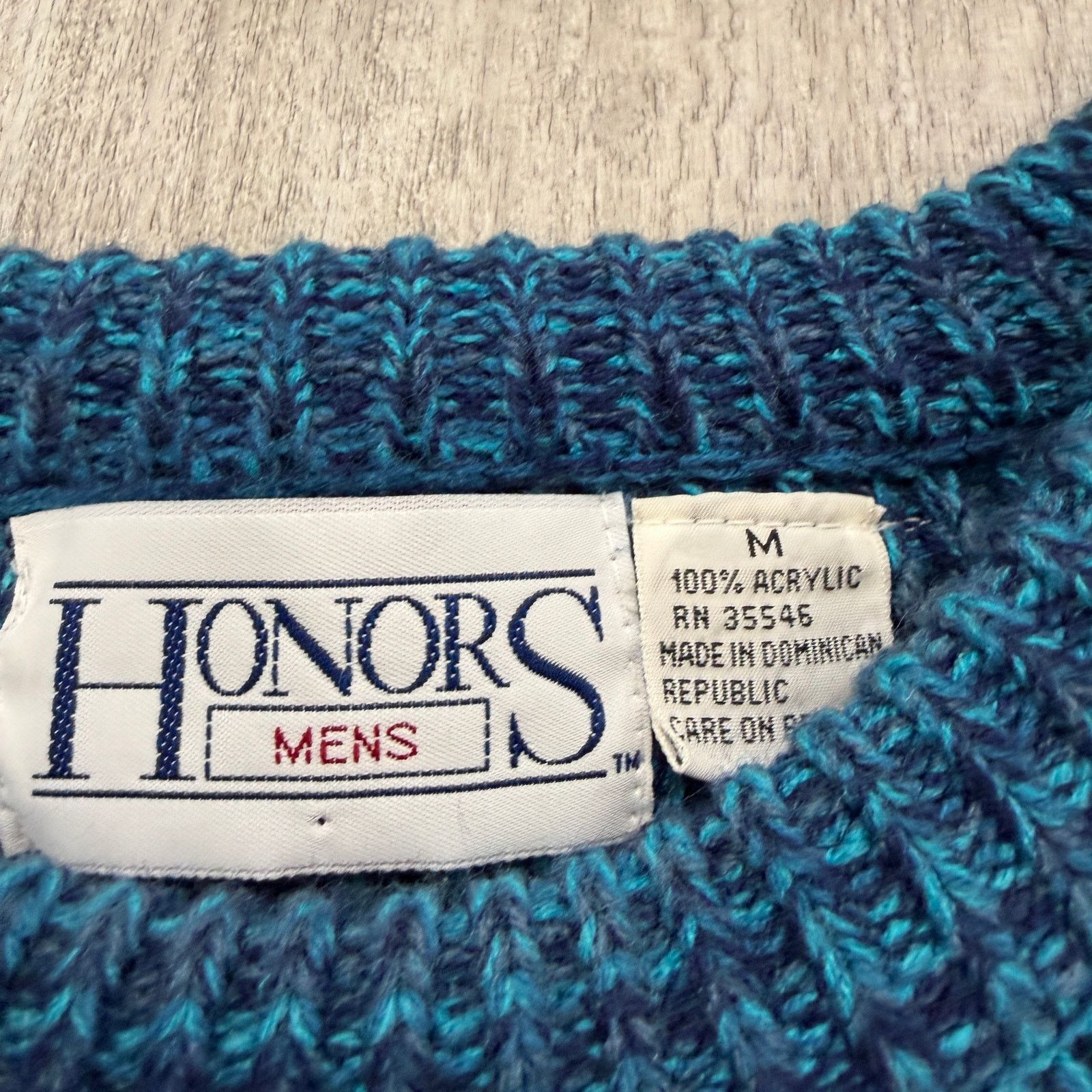 Vintage Vintage Honors Sweater Men's Medium Blue Crewneck Knit 90s Size US M / EU 48-50 / 2 - 4 Thumbnail