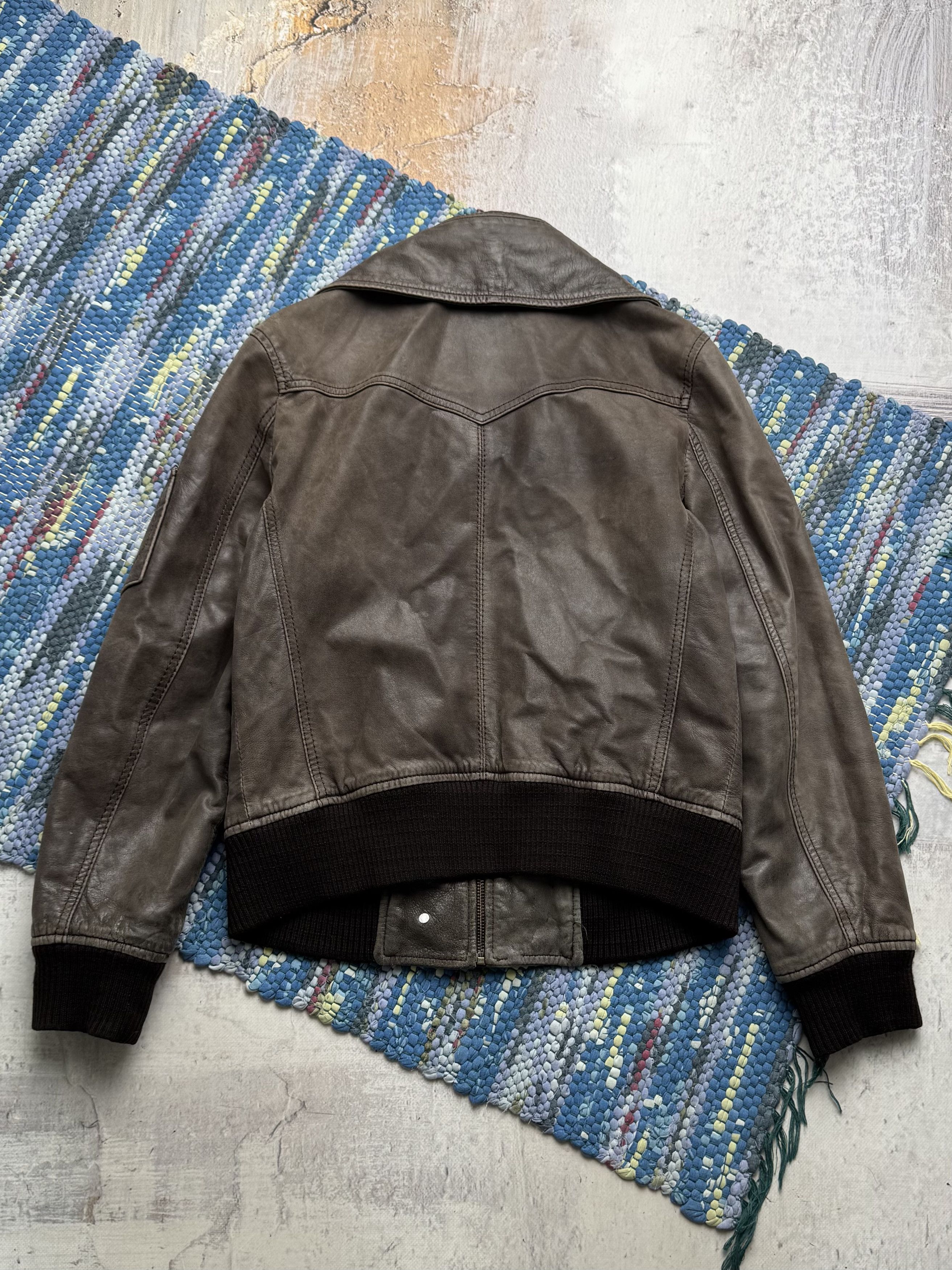 Vintage Vintage Real Leather Bomber Jacket Button Up Casual Jacket Size M / US 6-8 / IT 42-44 - 12 Thumbnail