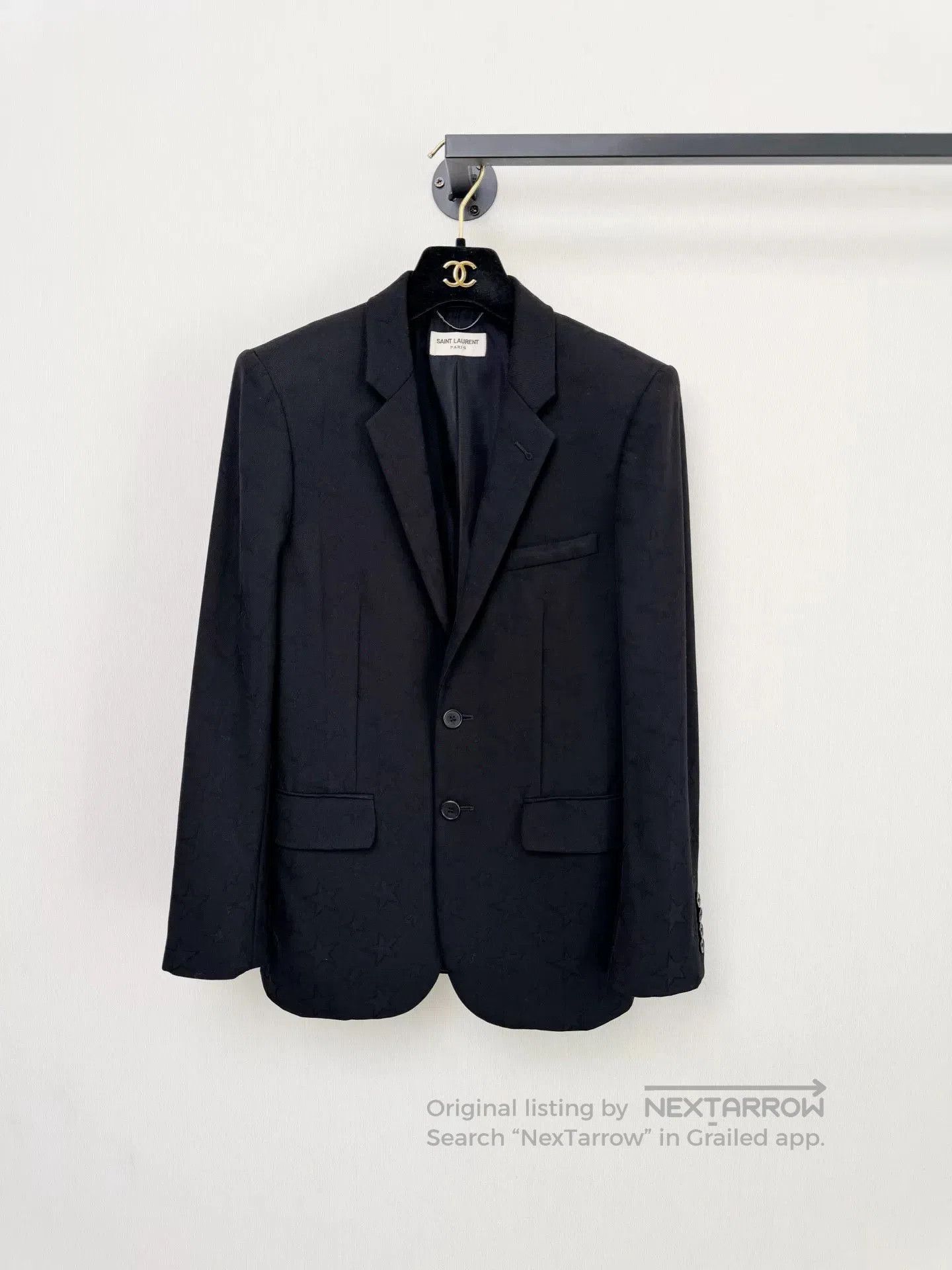 Saint Laurent Paris Saint Laurent Star Pattern Wool Blazer. Size US S / EU 44-46 / 1 - 1 Thumbnail