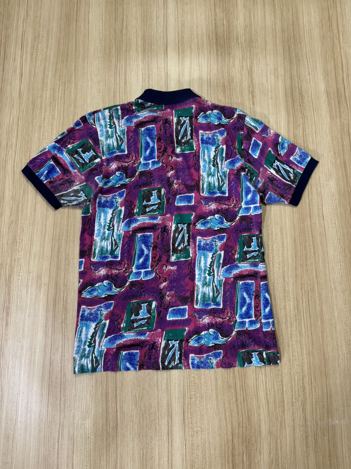 Art Comes First ETARE ARI MULTI COLOR POLO SHIRT WITH ABSTRACT PATTERN Size US M / EU 48-50 / 2 - 4 Thumbnail