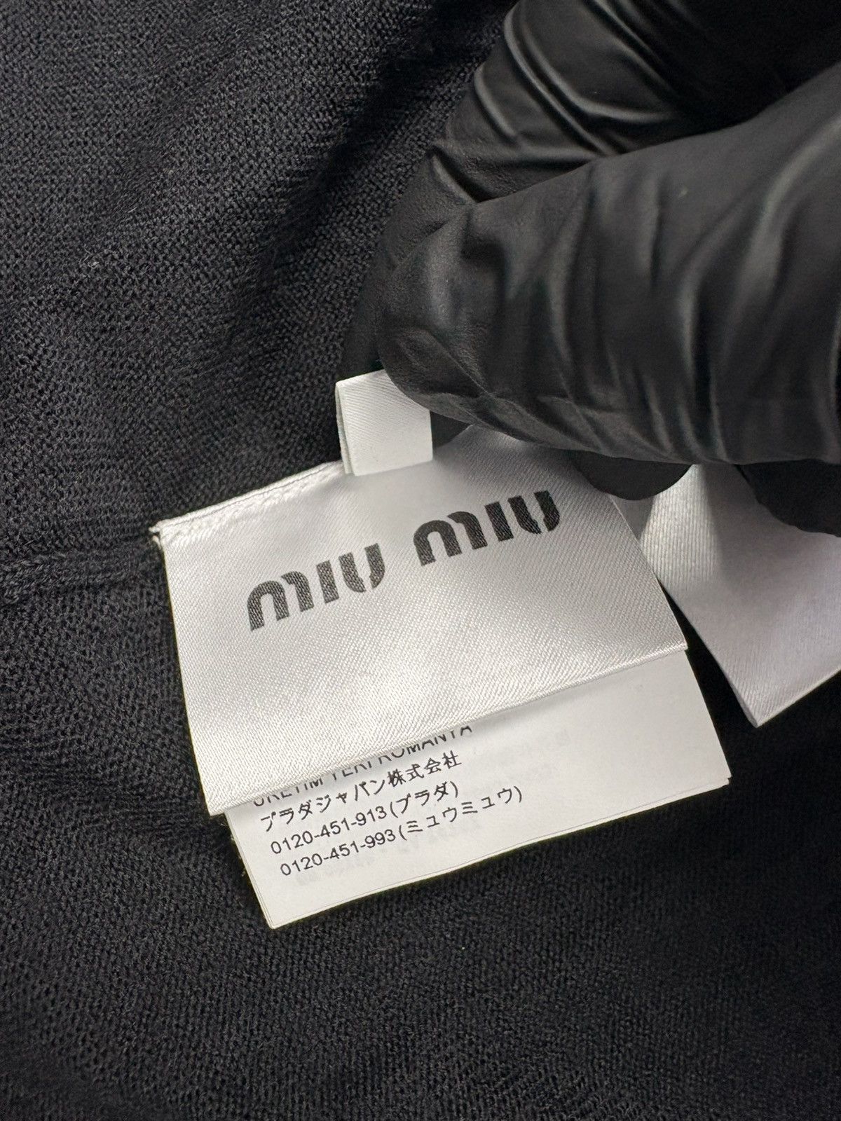 Miu Miu Miu Miu SS21 Button-Up Virgin Wool Silk Cardigan Black 42 Size M / US 6-8 / IT 42-44 - 20 Thumbnail