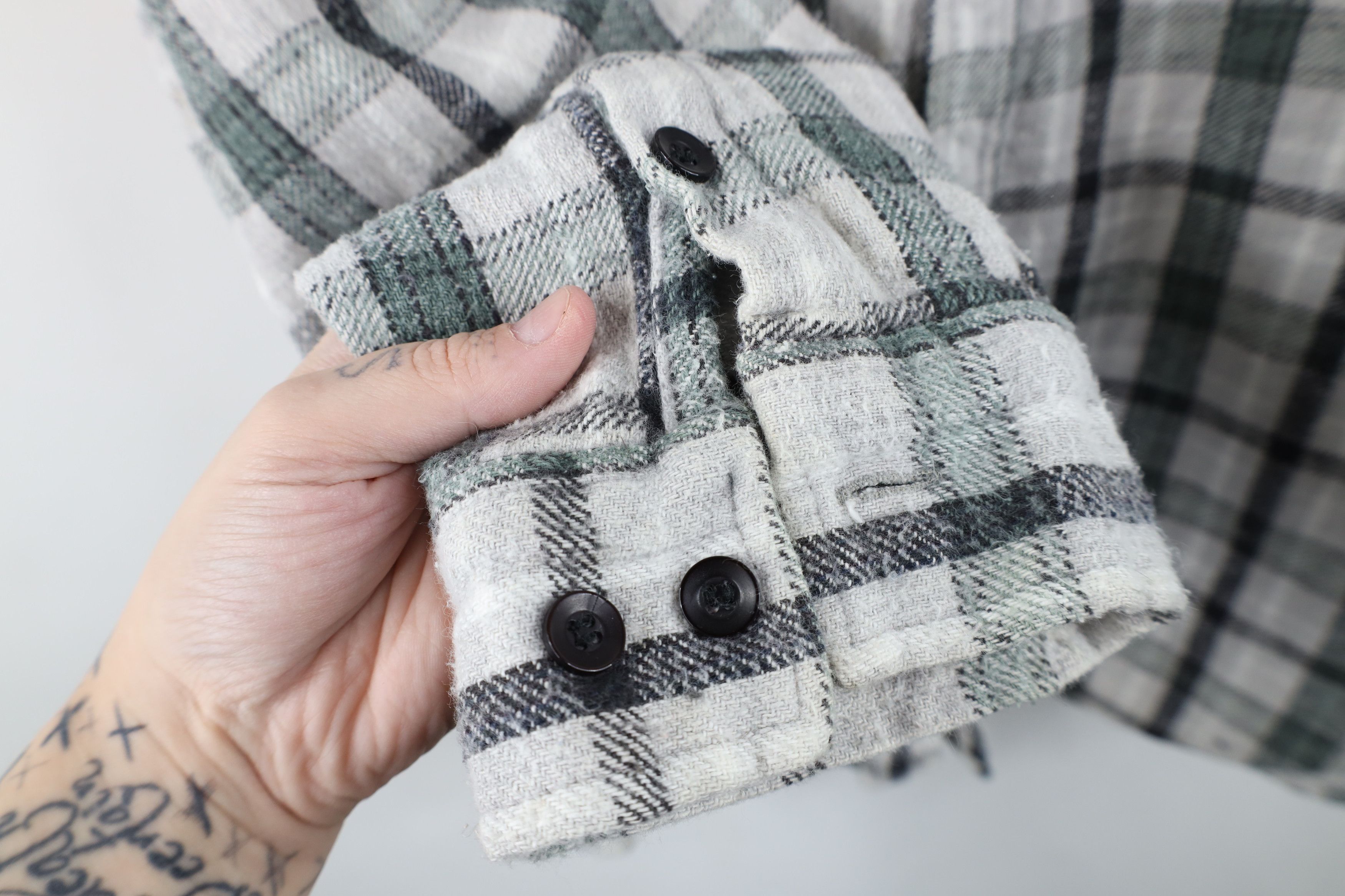 Vintage Vintage 90s Streetwear Flannel Collared Button Shirt Size US L / EU 52-54 / 3 - 6 Thumbnail