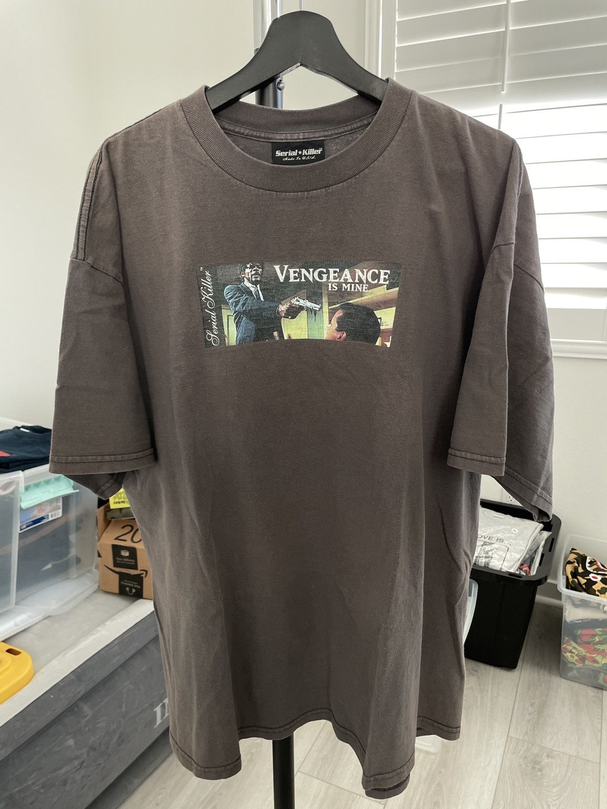 Vintage Vintage Serial Killer Vengeance is Mine Pulp Fiction Tee Size US XL / EU 56 / 4 - 2 Thumbnail