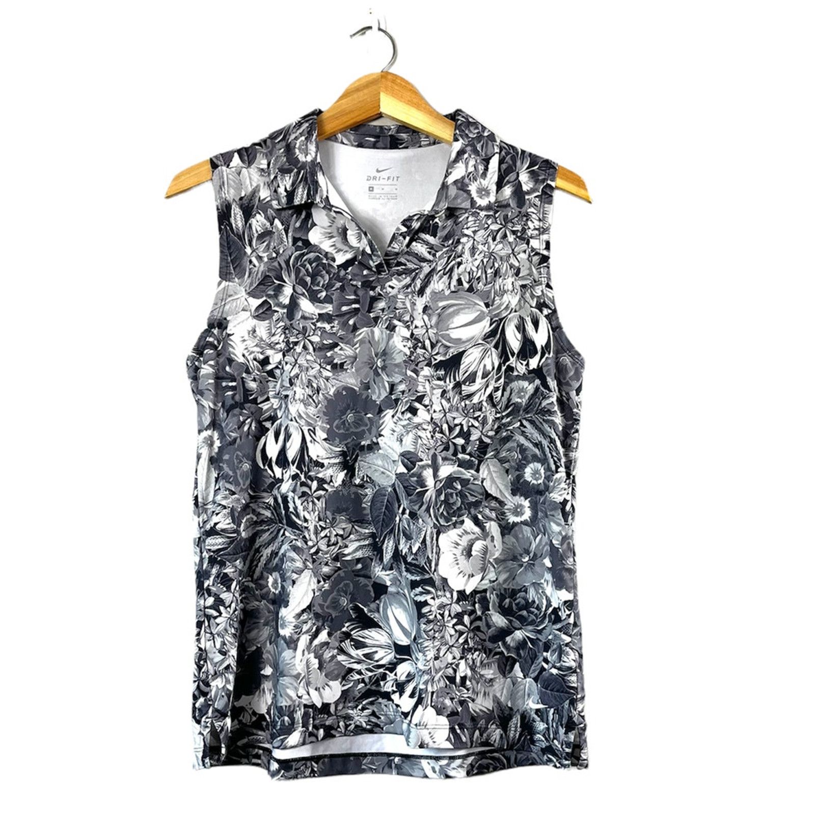 Nike Women's Black and White Floral Tank Top M Size M / US 6-8 / IT 42-44 - 1 Thumbnail