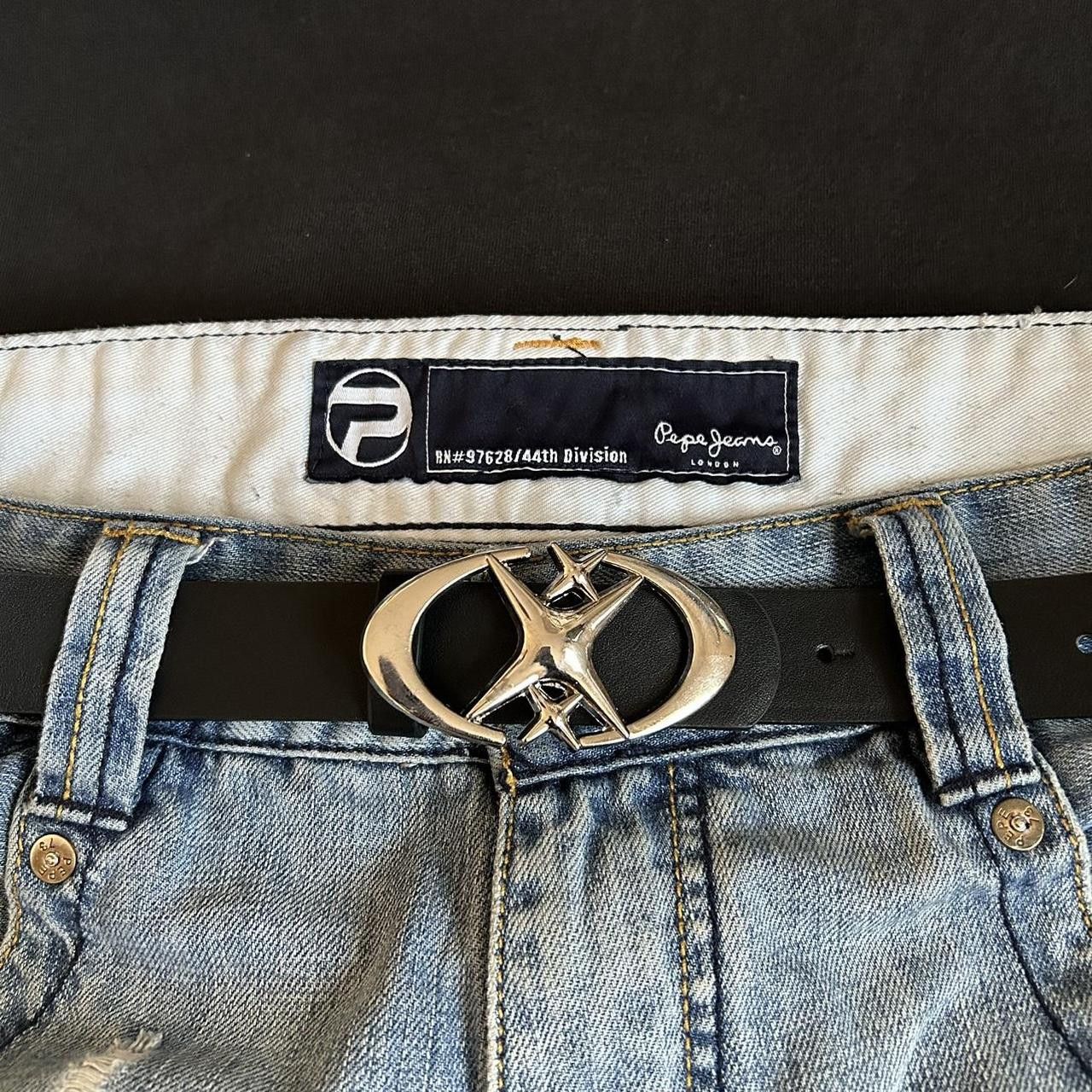 Japanese Brand × Vintage Y2K 2000s Style Silver Stars Skater Hip Hop Belt Size ONE SIZE - 6 Thumbnail